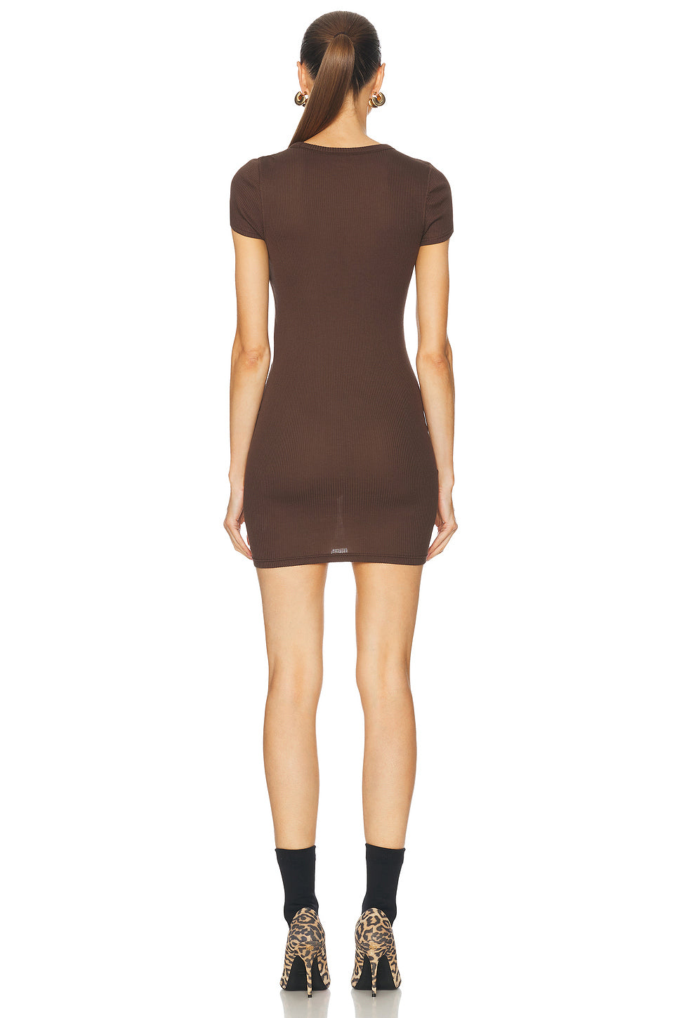 Short Sleeve Crewneck Dress