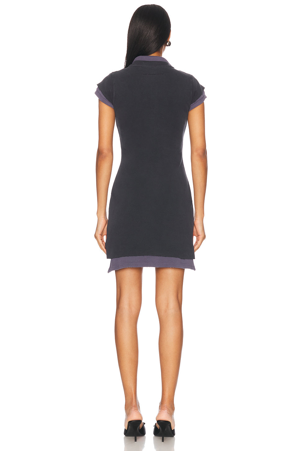 Layered Short Sleeve Polo Mini Dress