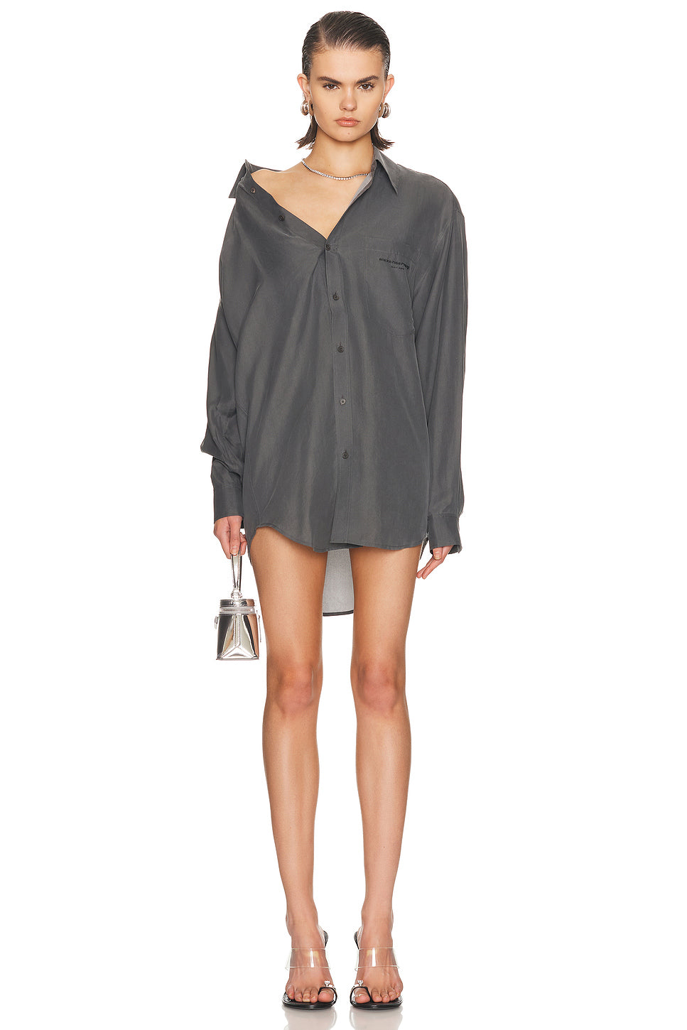 Off Shoulder Shirt Dress