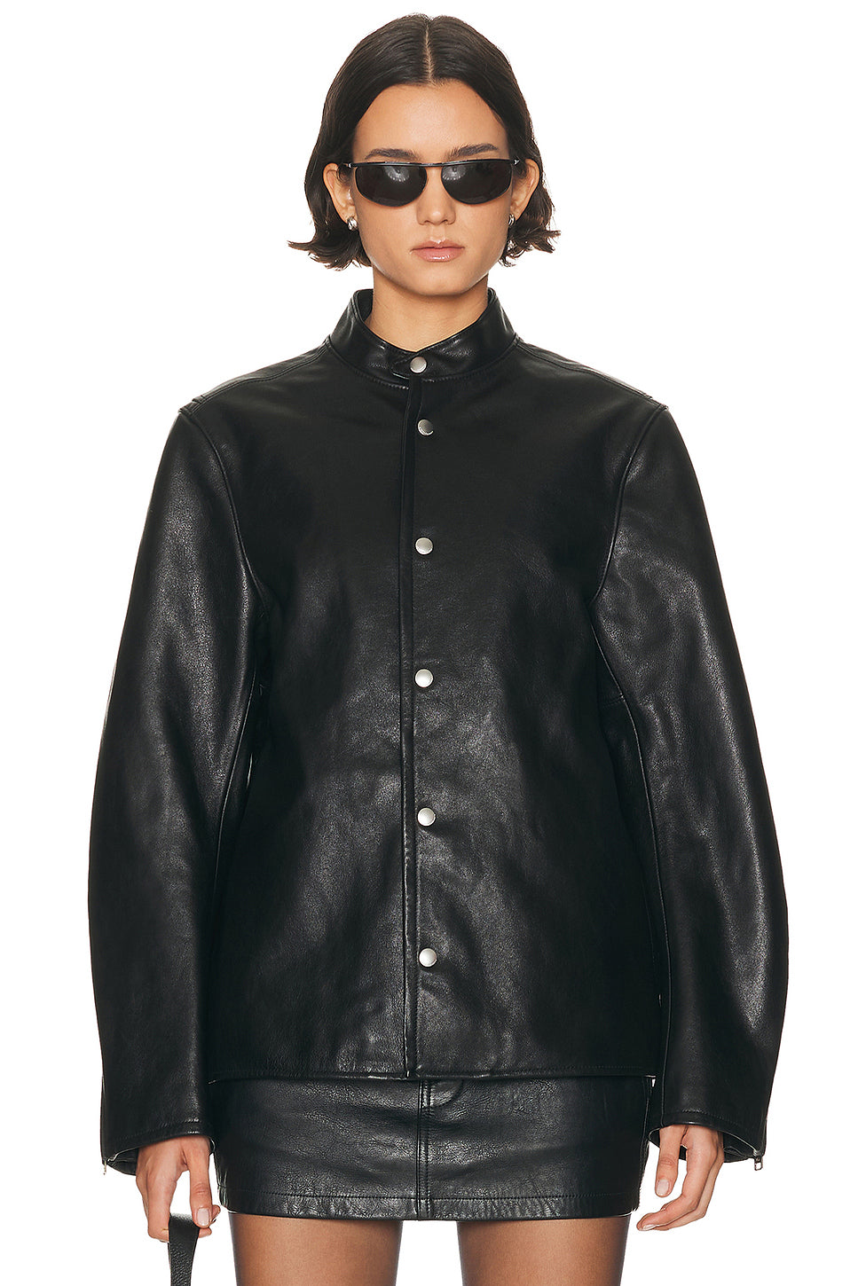 Curved Sleeve Moto Jacket
