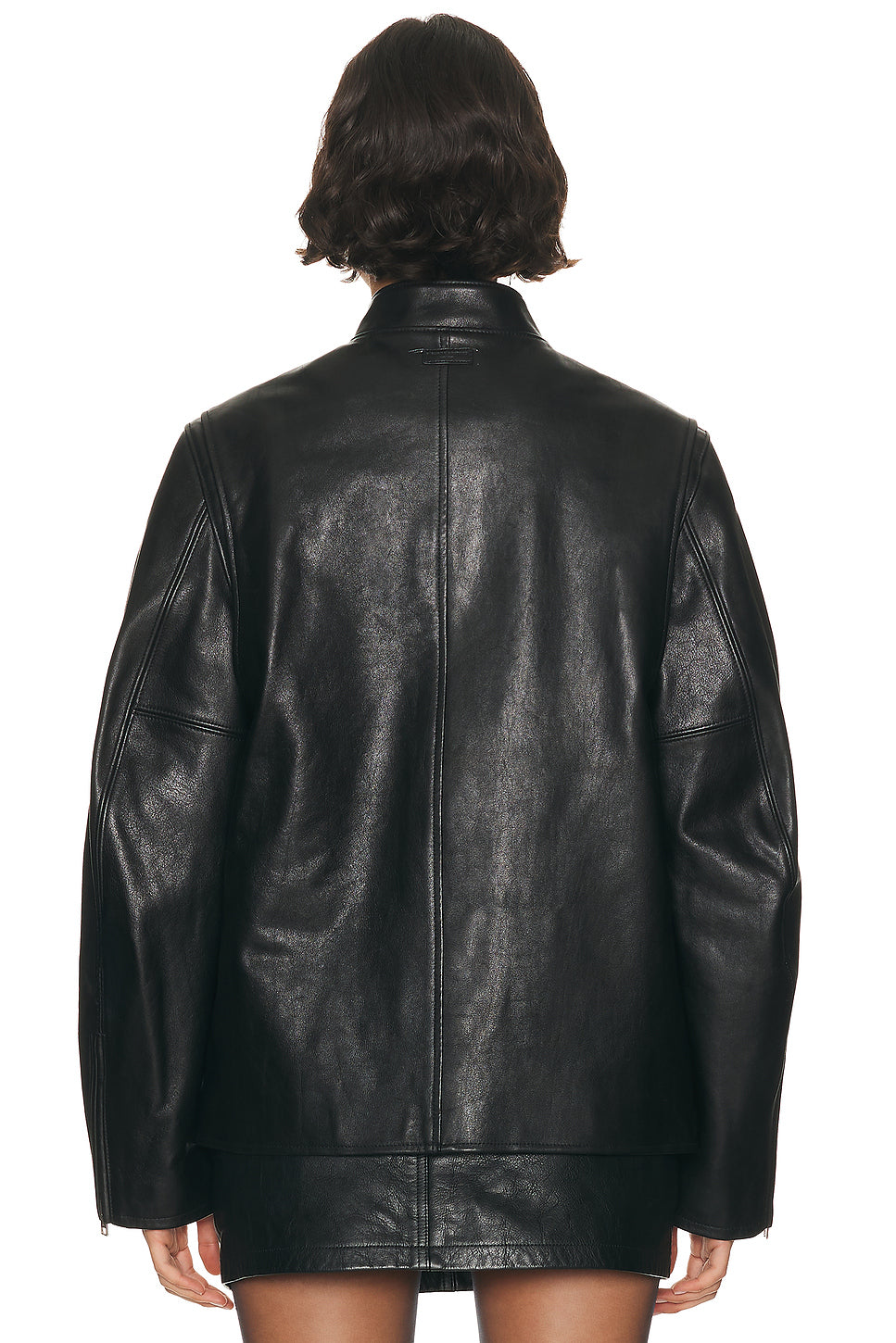 Curved Sleeve Moto Jacket