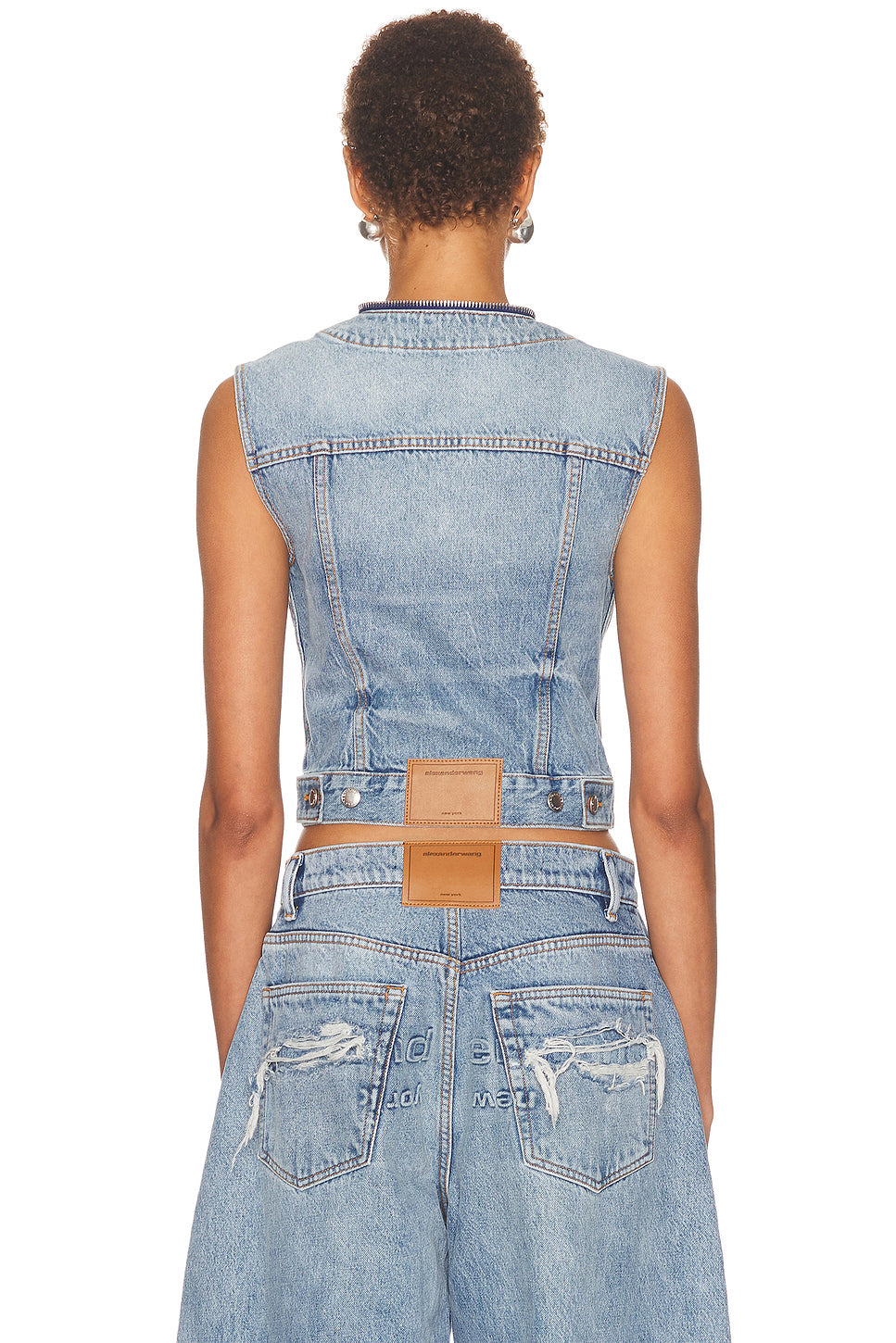Dipped V Neck Trucker Vest