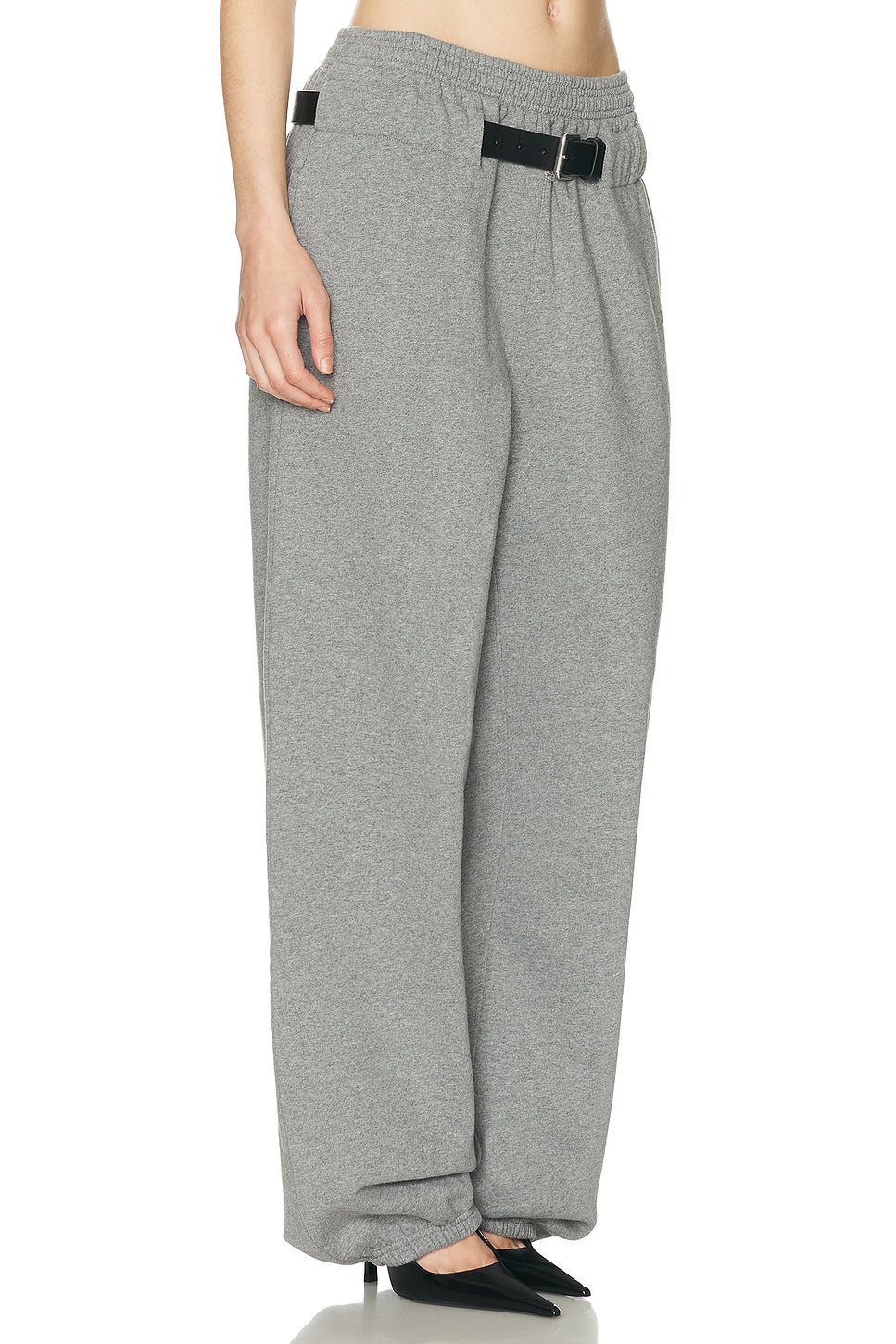 Mid Rise Belted Sweatpant