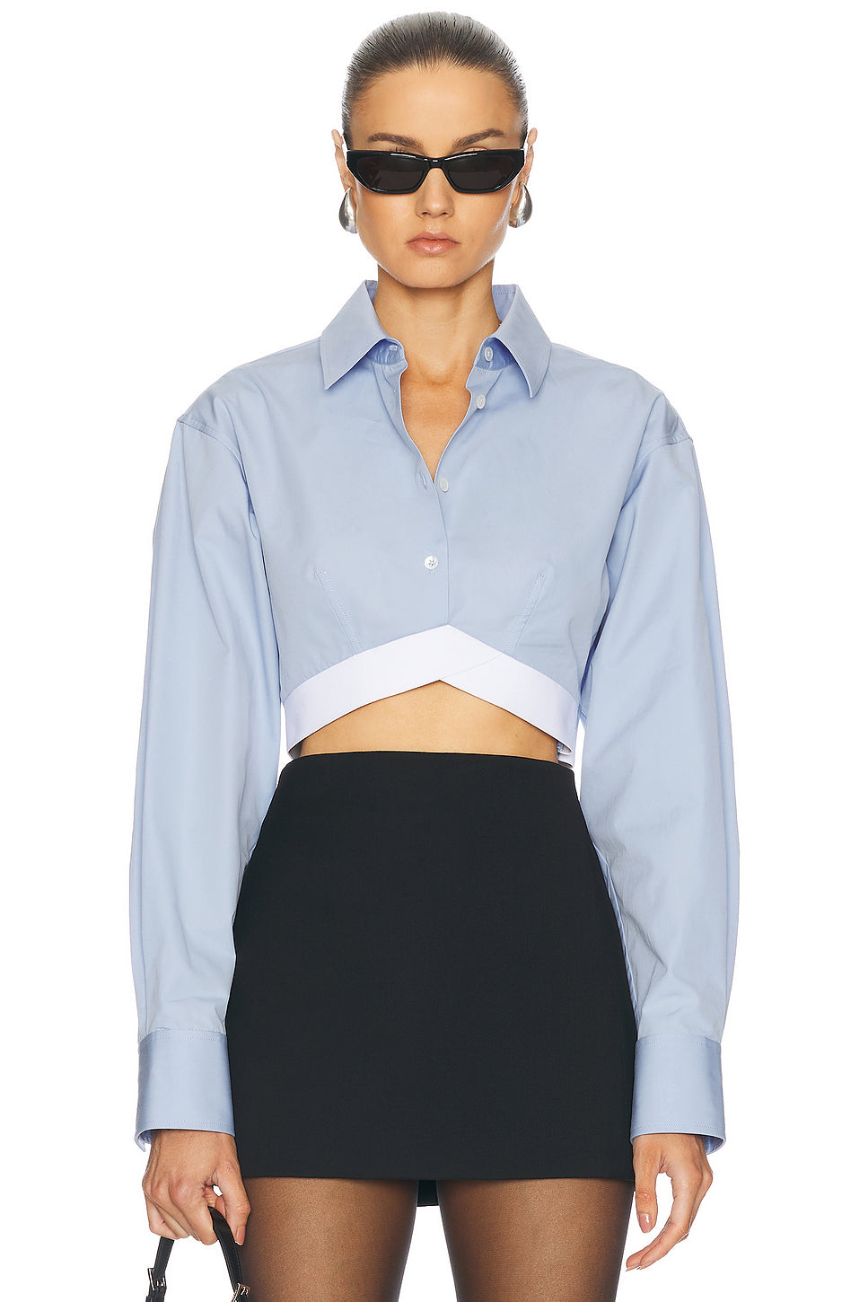 Cropped Button Up Top