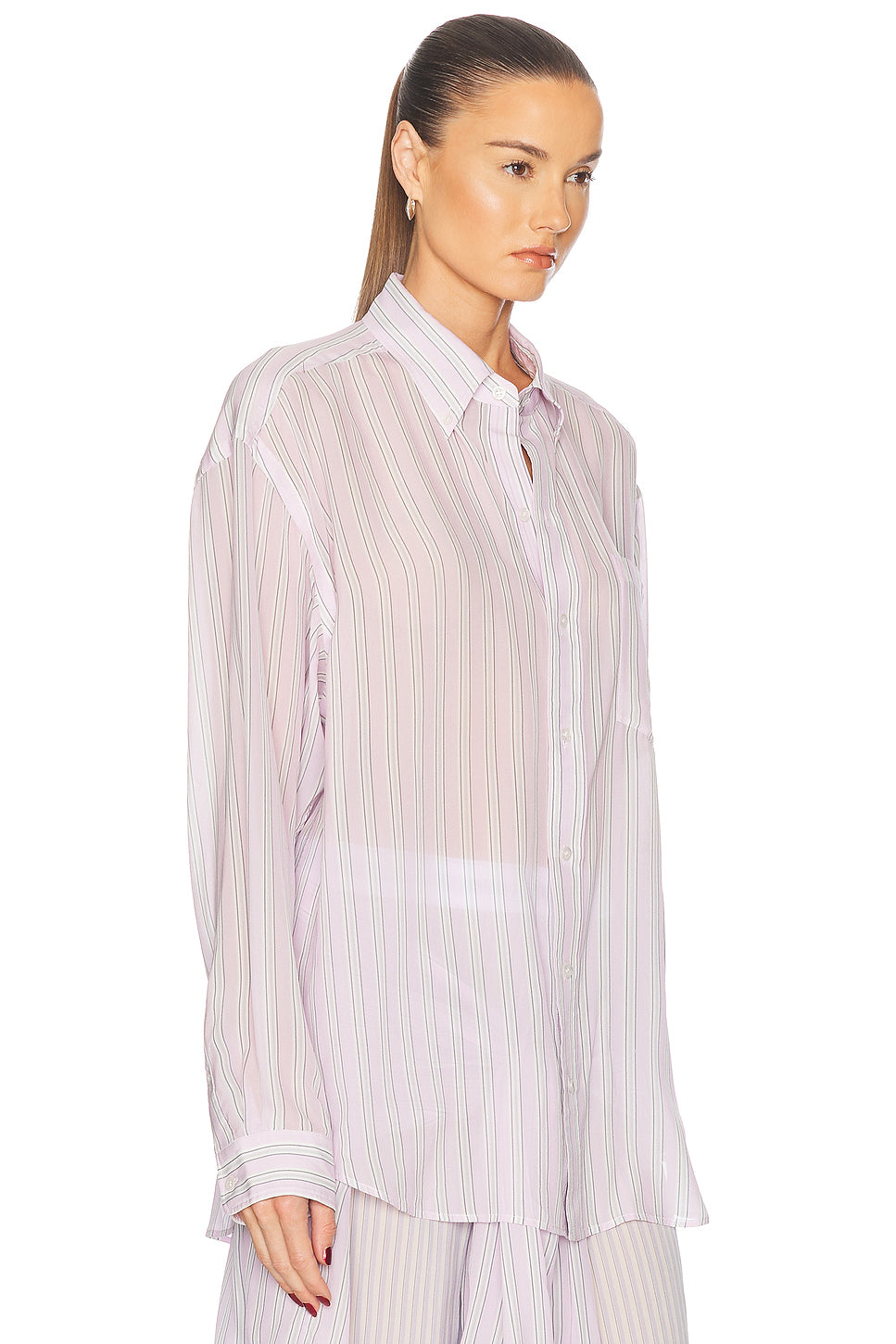 Oversized Boyfriend Shirt in Light Pink/mauve