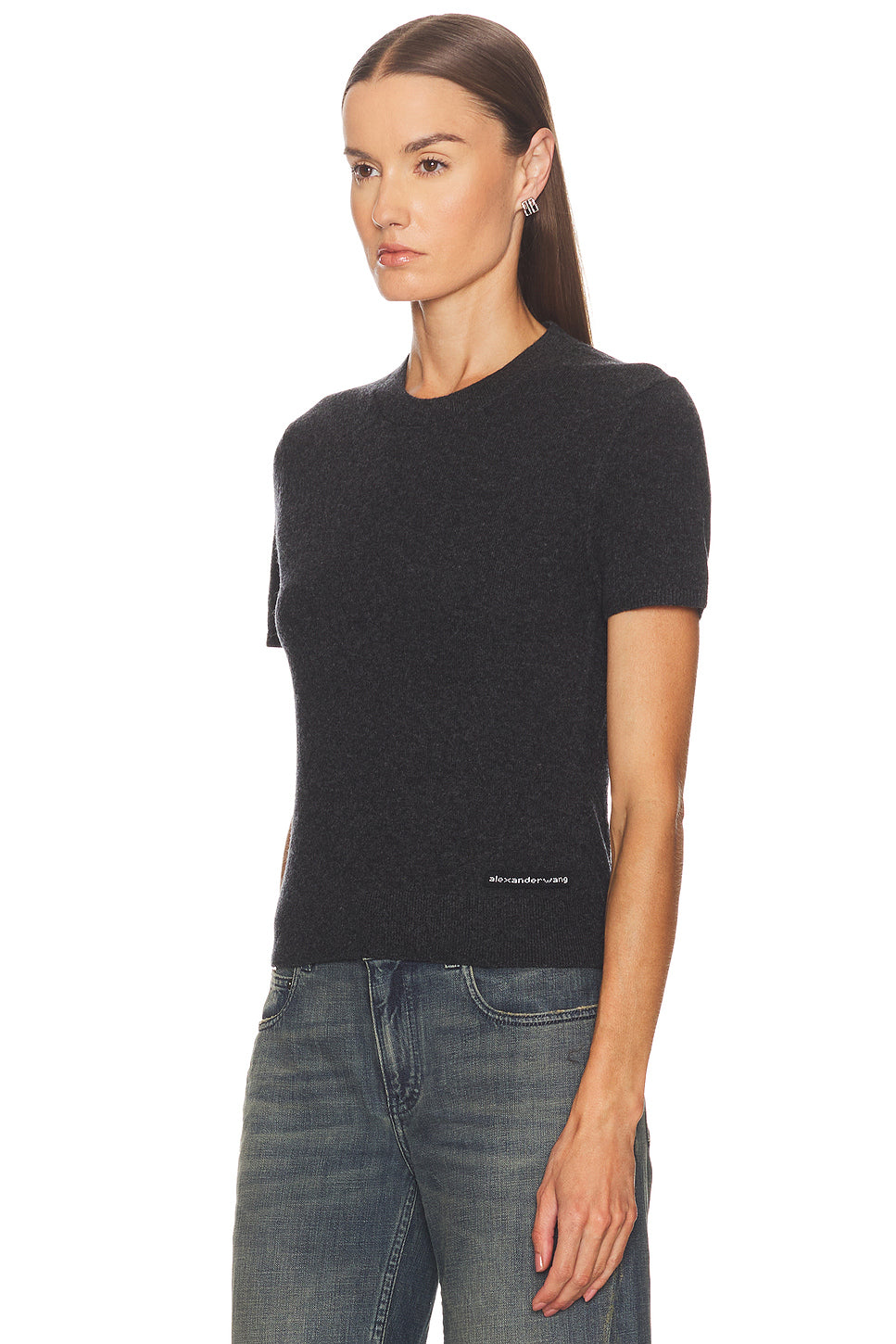 Short Sleeve Crewneck Knit Logo Tee