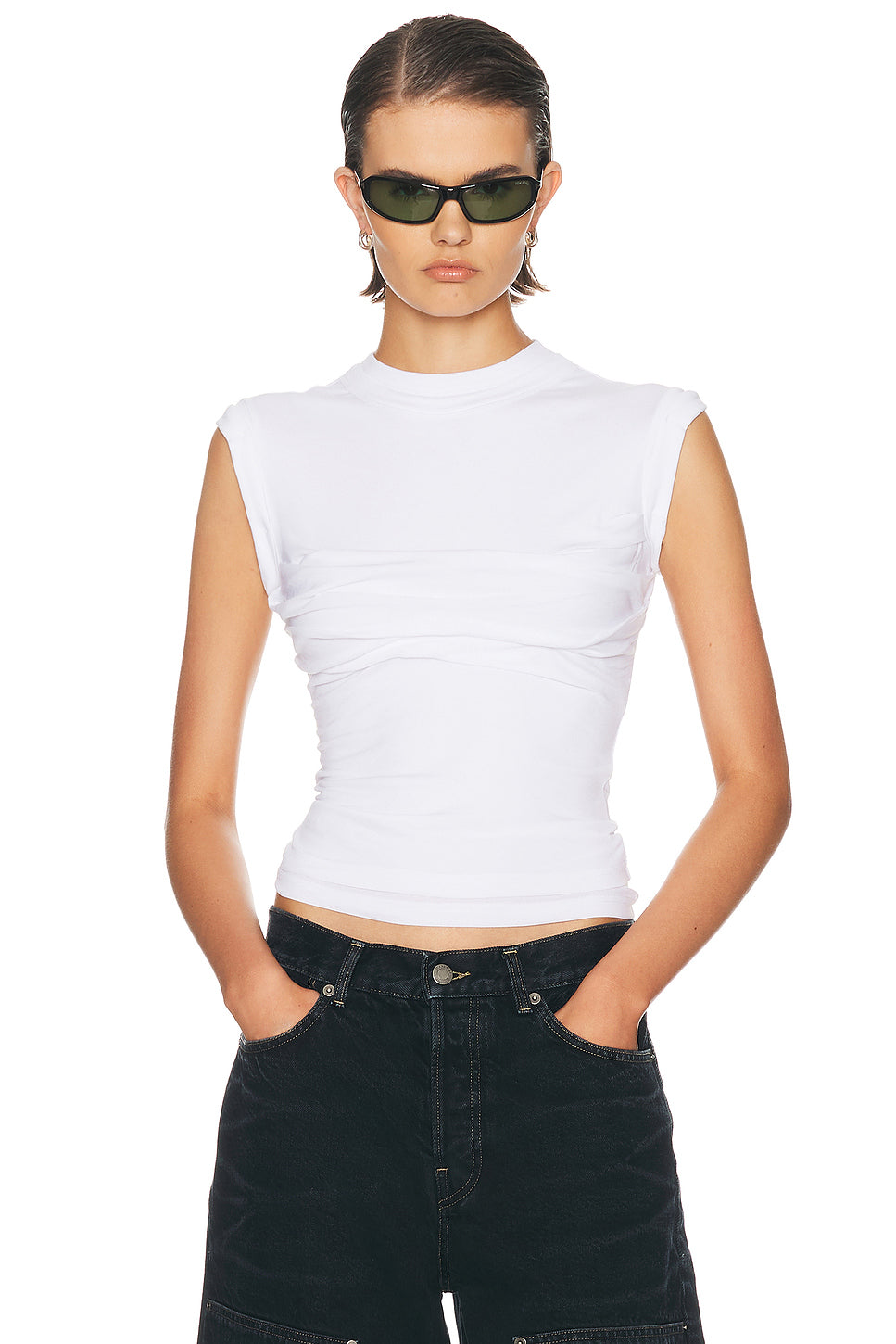 Twisted Bust Layered Tank Top