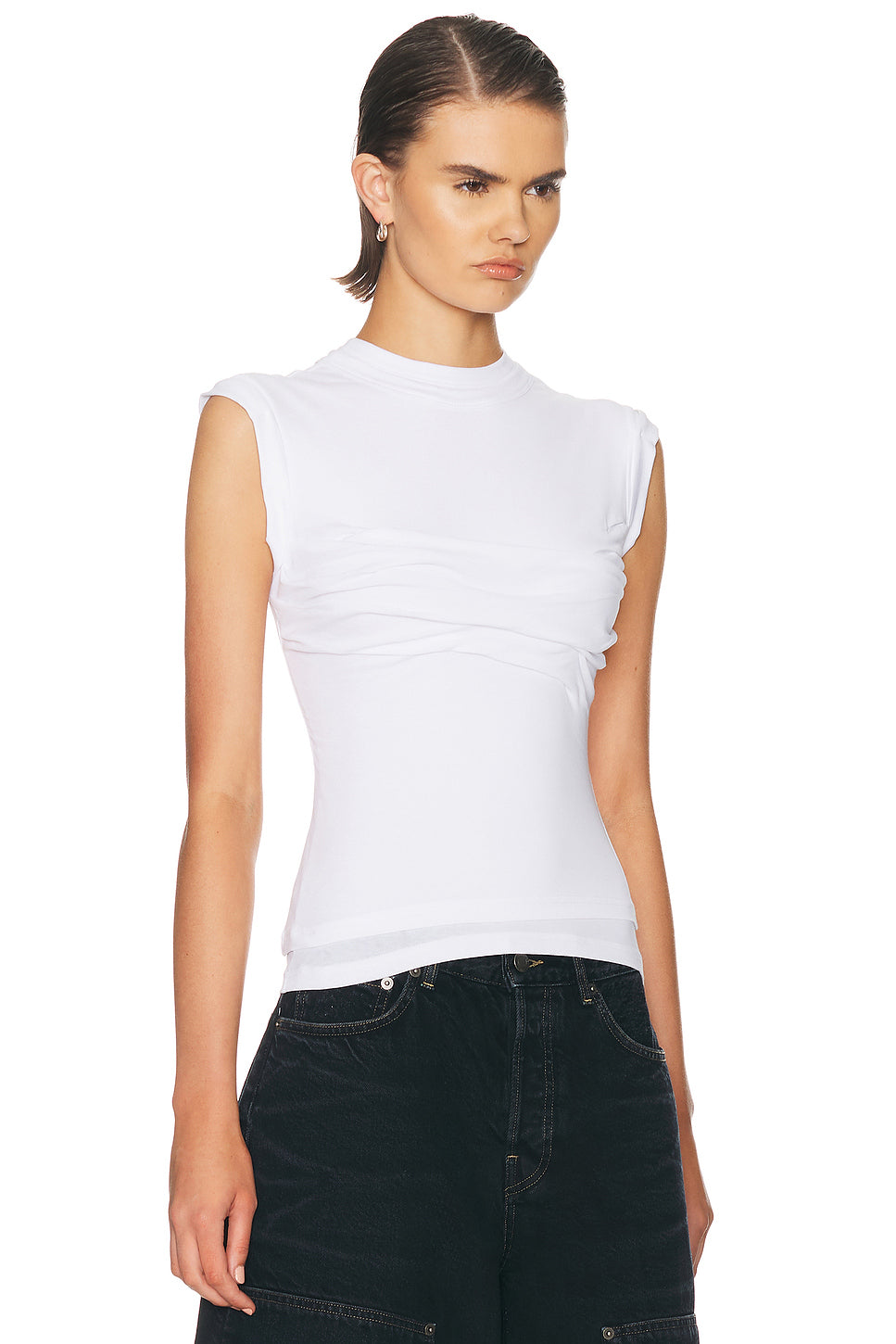 Twisted Bust Layered Tank Top