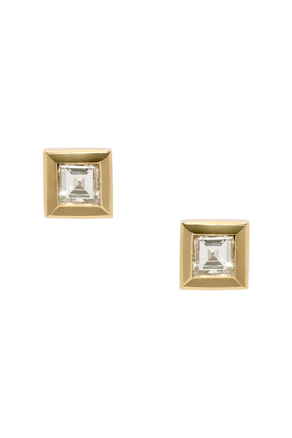 Bare Carre Stud Earrings