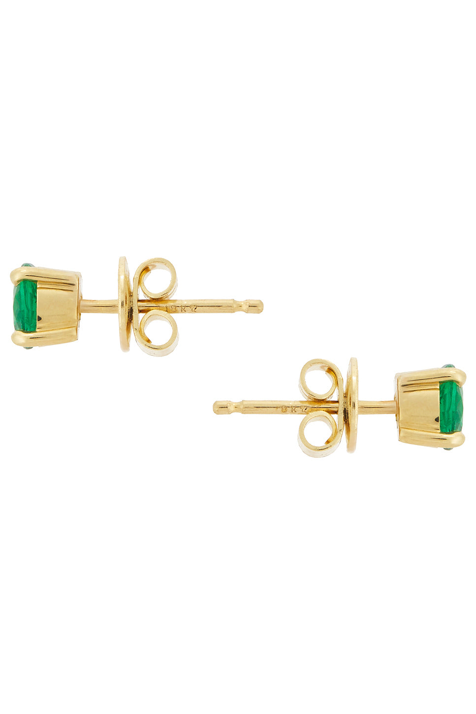 Oval Emerald Stud Earrings