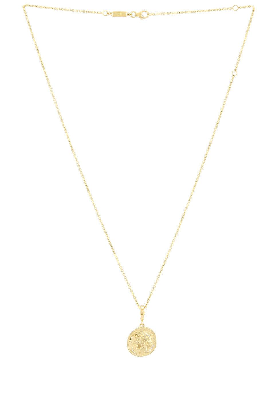 Goddess Small Diamond Coin Necklace