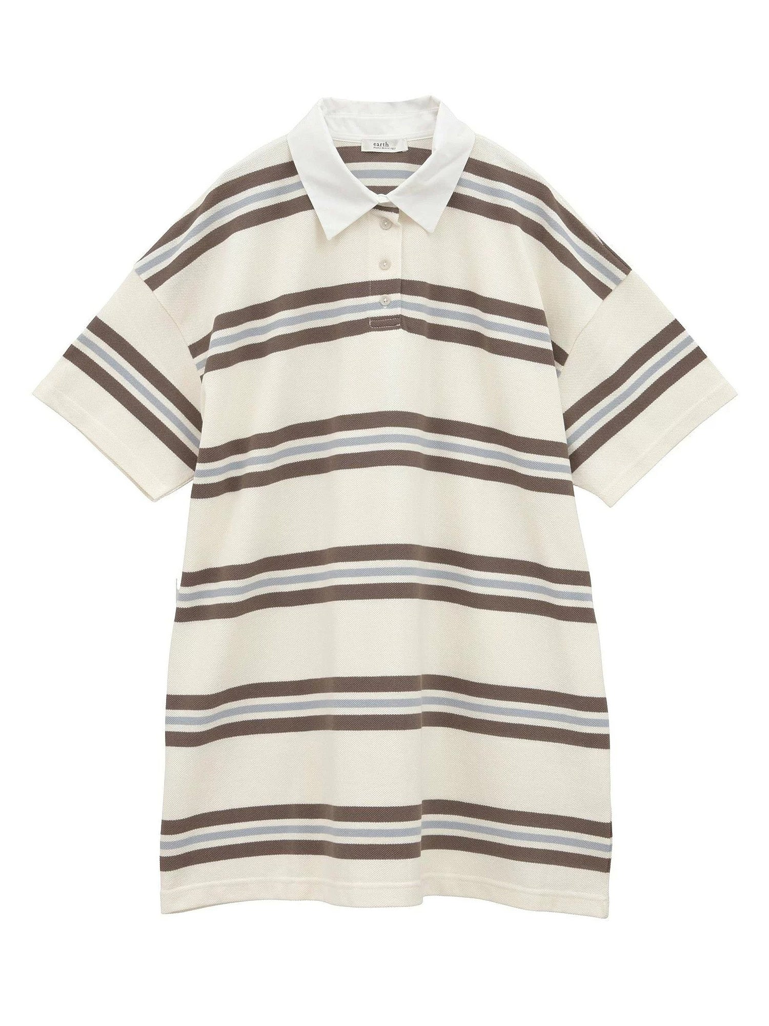 Aiko Retro Border Rugby Mini Dress