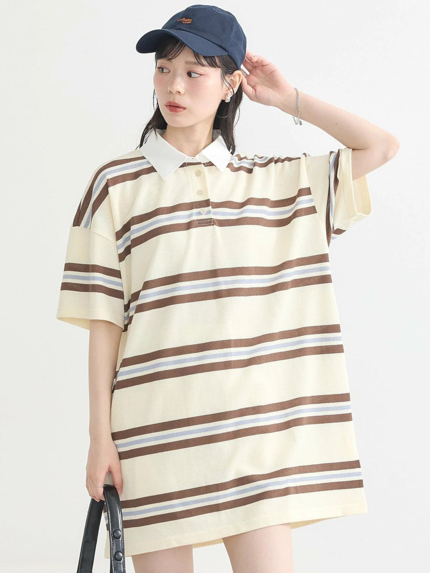 Aiko Retro Border Rugby Mini Dress