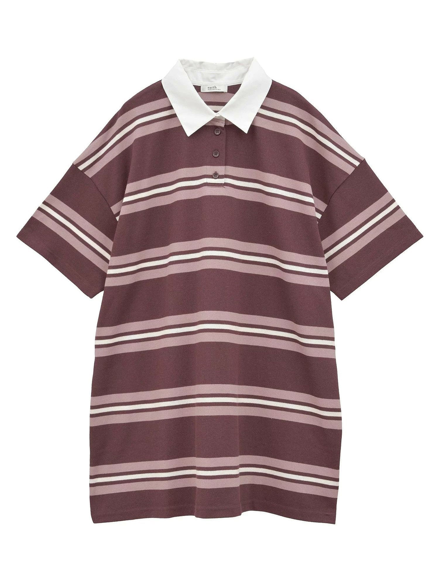 Aiko Retro Border Rugby Mini Dress