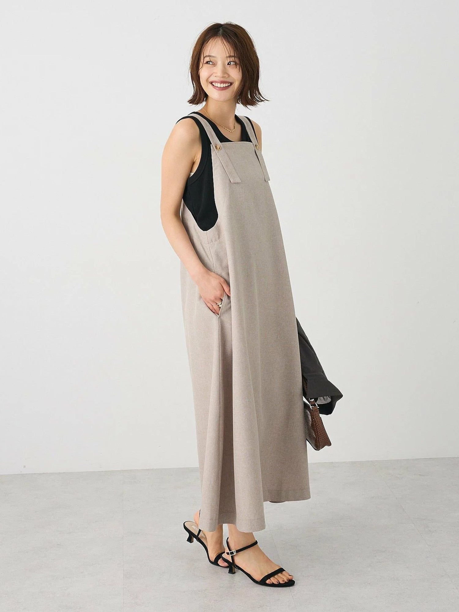 Arata flared jumper skirt
