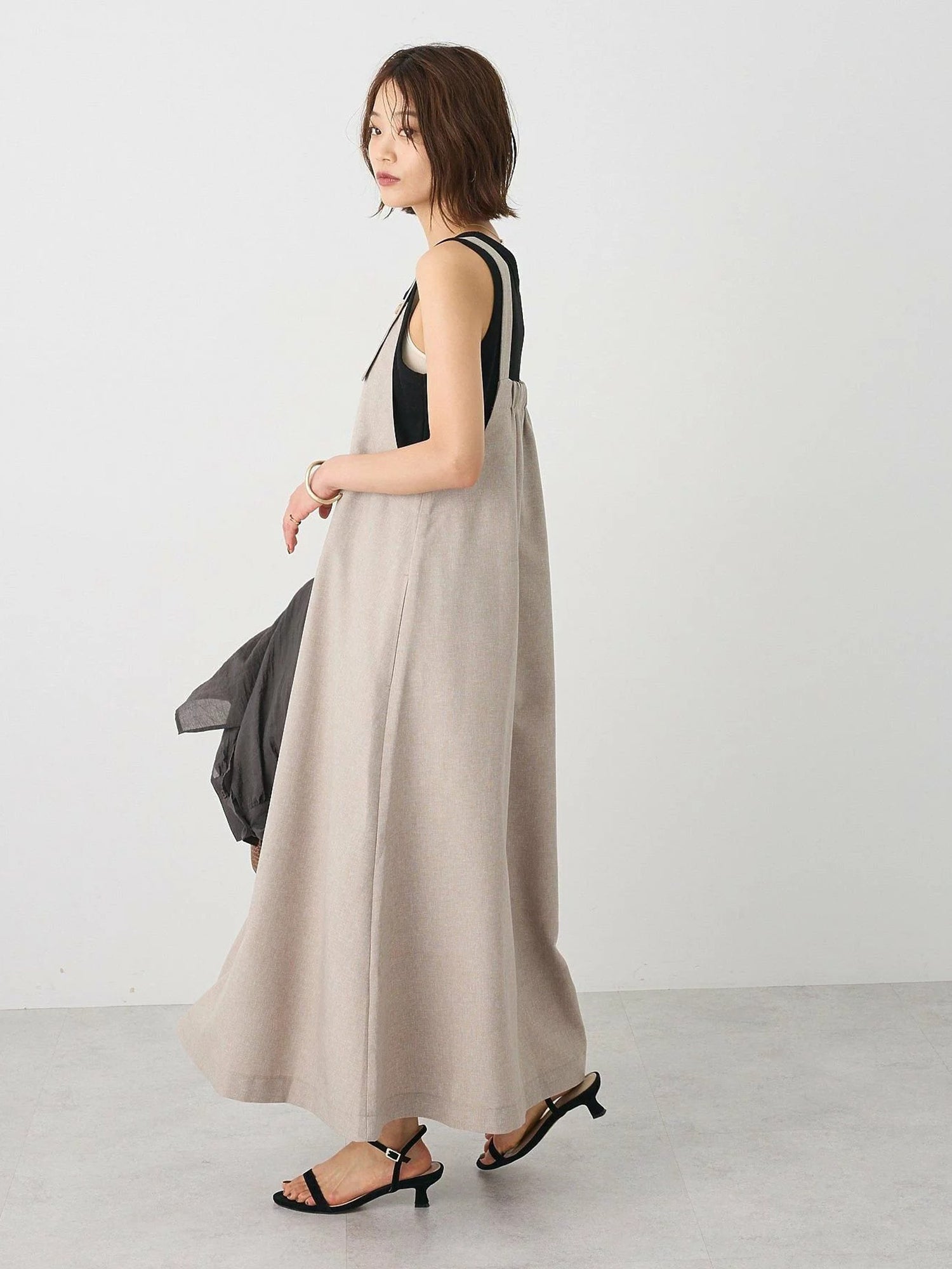 Arata flared jumper skirt