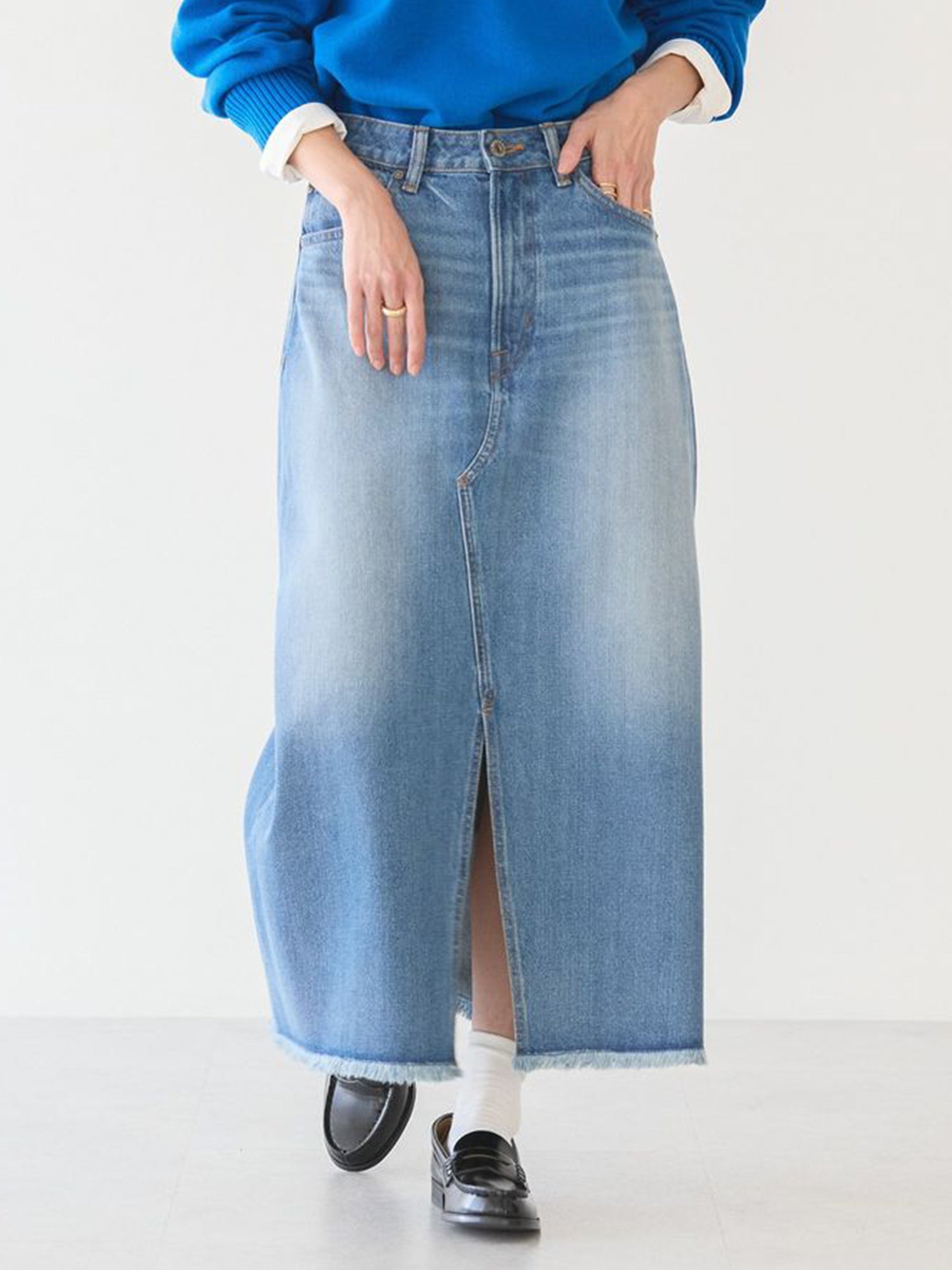 Mikasa Denim A-line Skirt