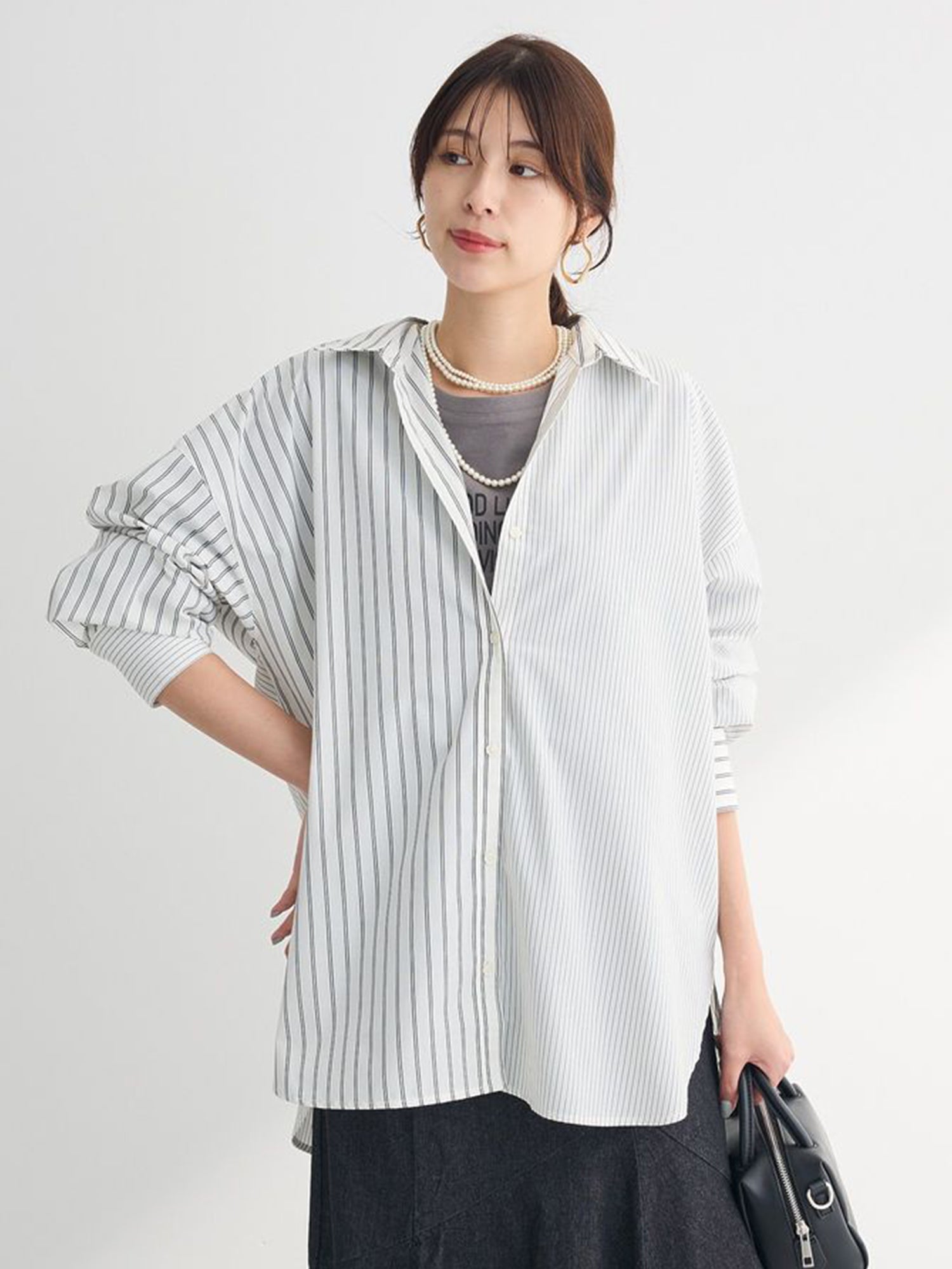 Ukiha Easy-care Striped Shirt