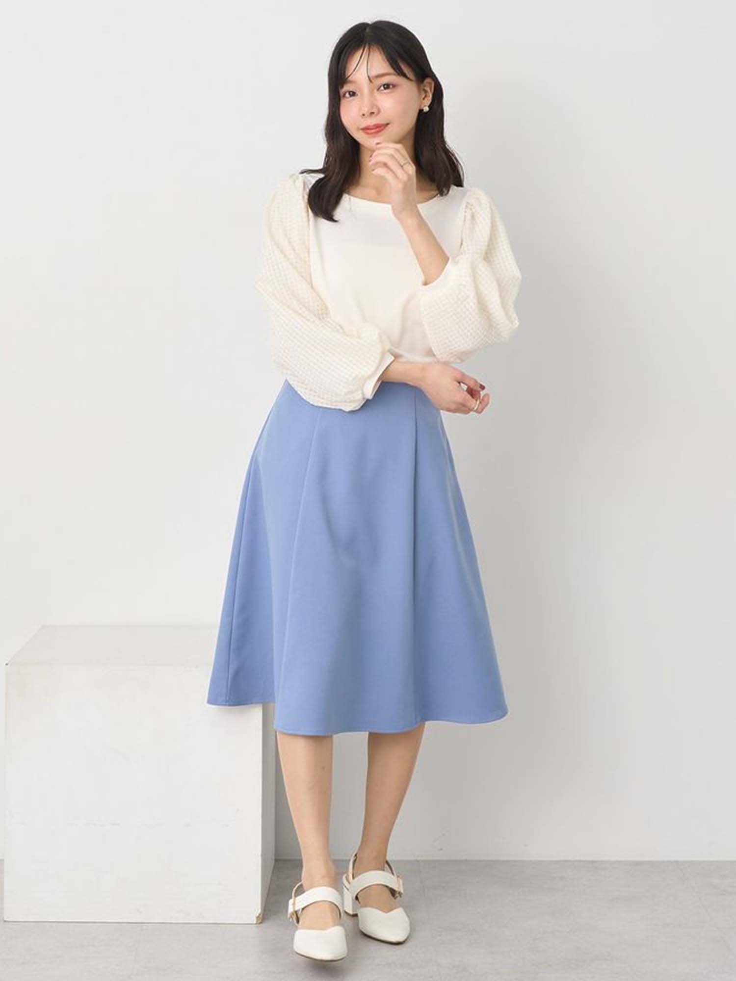 Naze Check Sleeve Blouse