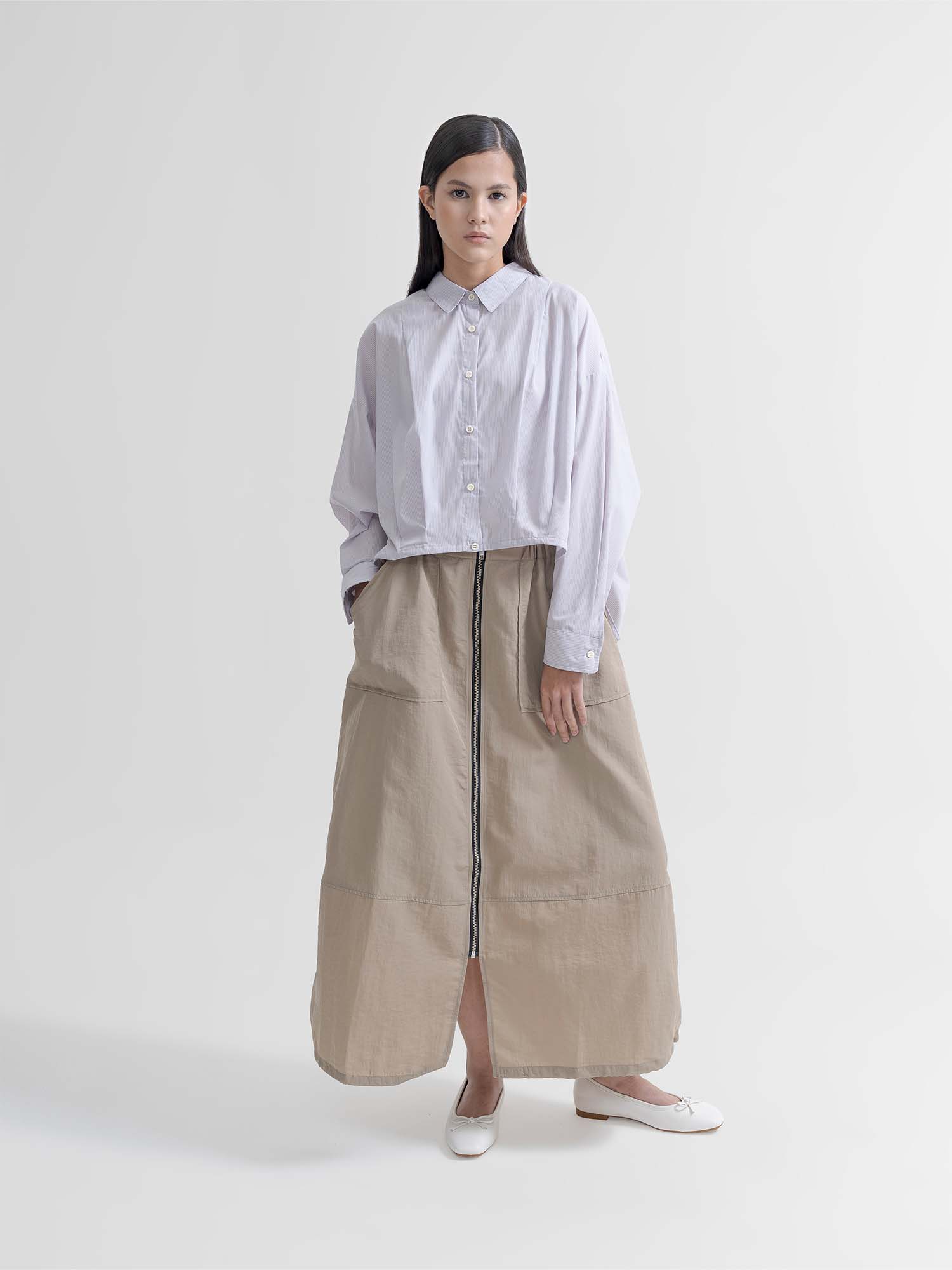 Rumoi Front Zip Cocoon Skirt