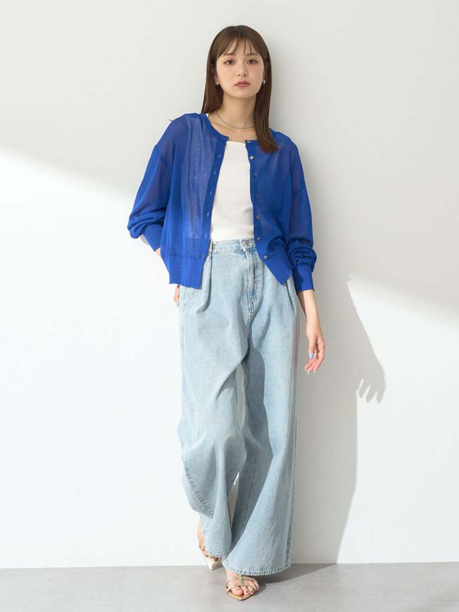 Kuchinashi Sheer Knit Cardigan