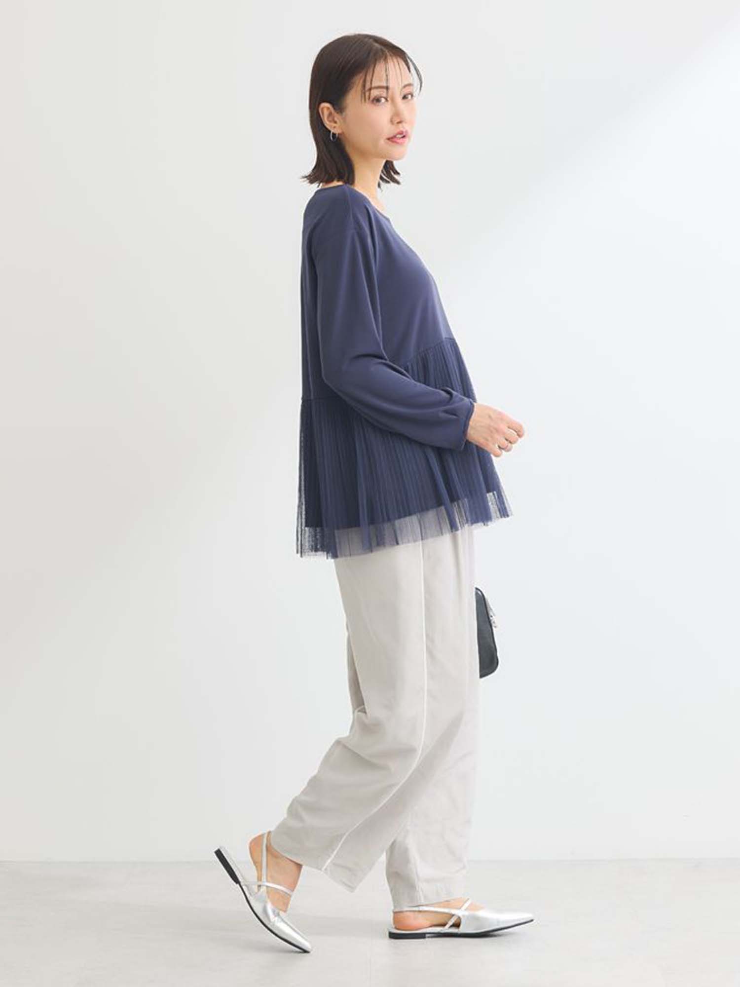 Furano Pleated Tulle Pullover