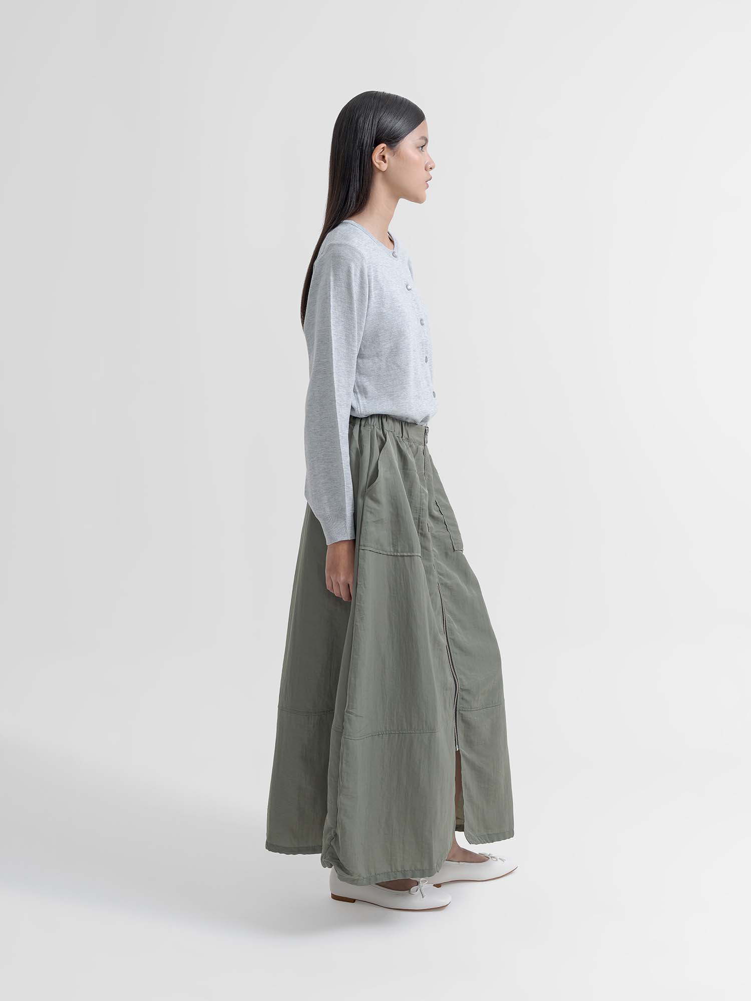 Rumoi Front Zip Cocoon Skirt