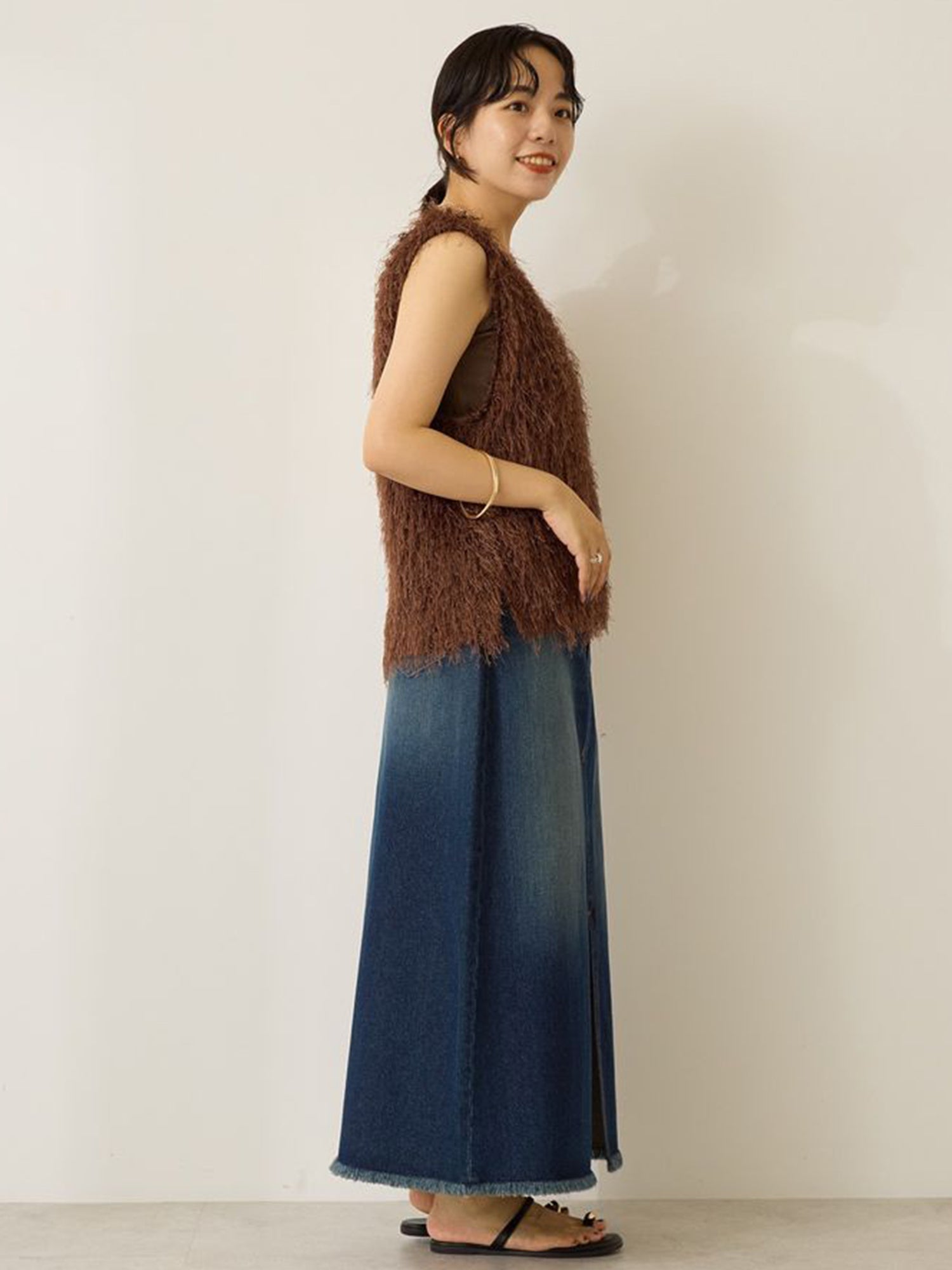 Mikasa Denim A-line Skirt