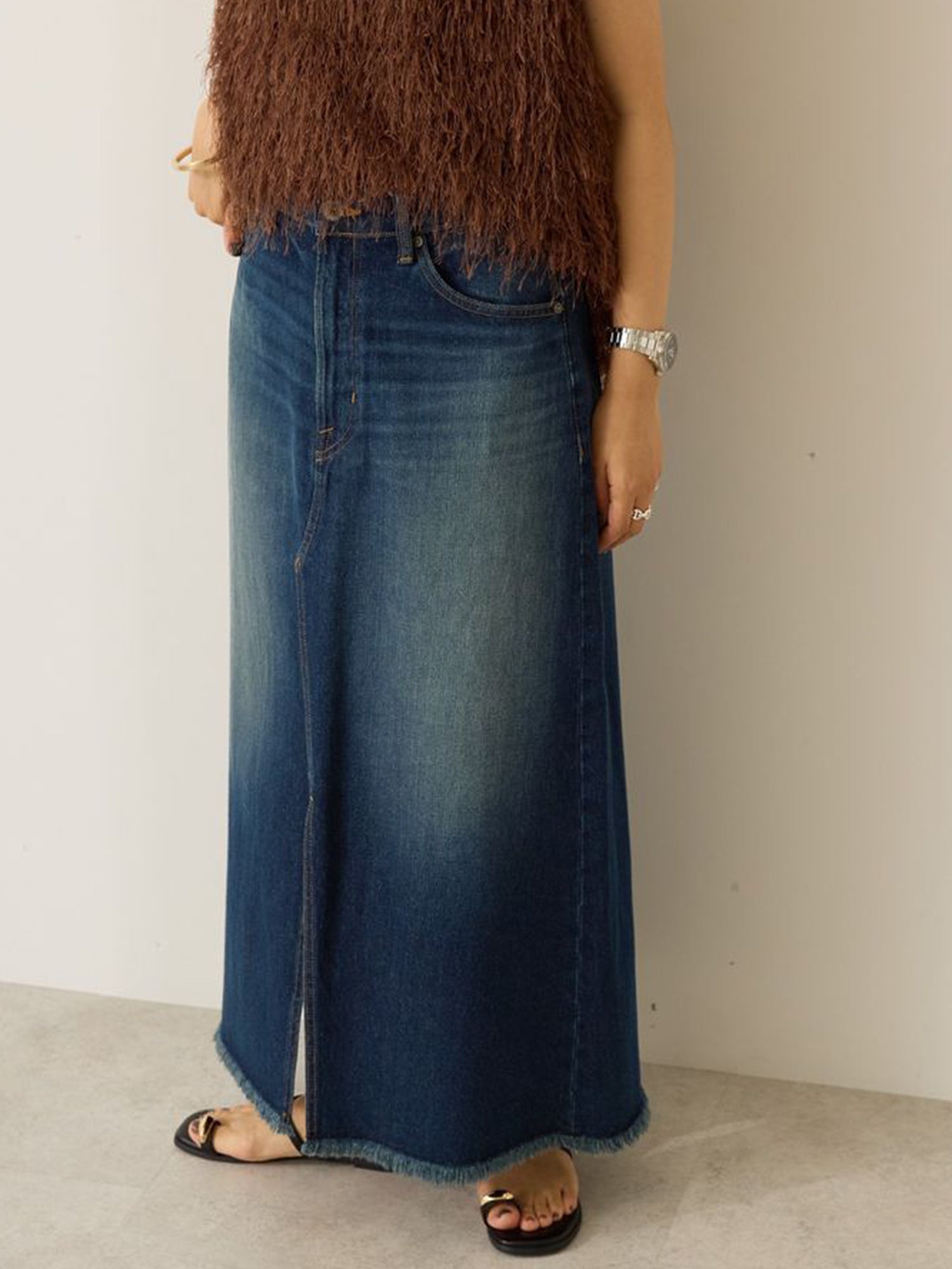 Mikasa Denim A-line Skirt