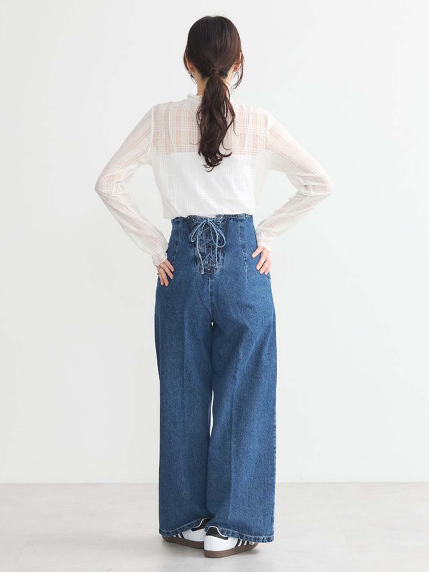 Namegata Lace Up Denim Pants