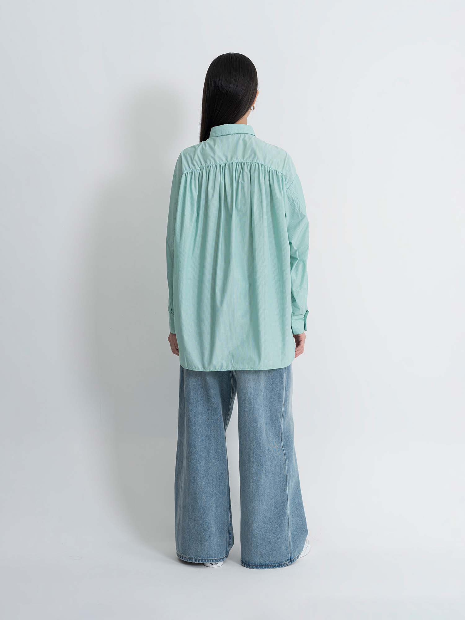 Akune Gathered Ribbon Shirt