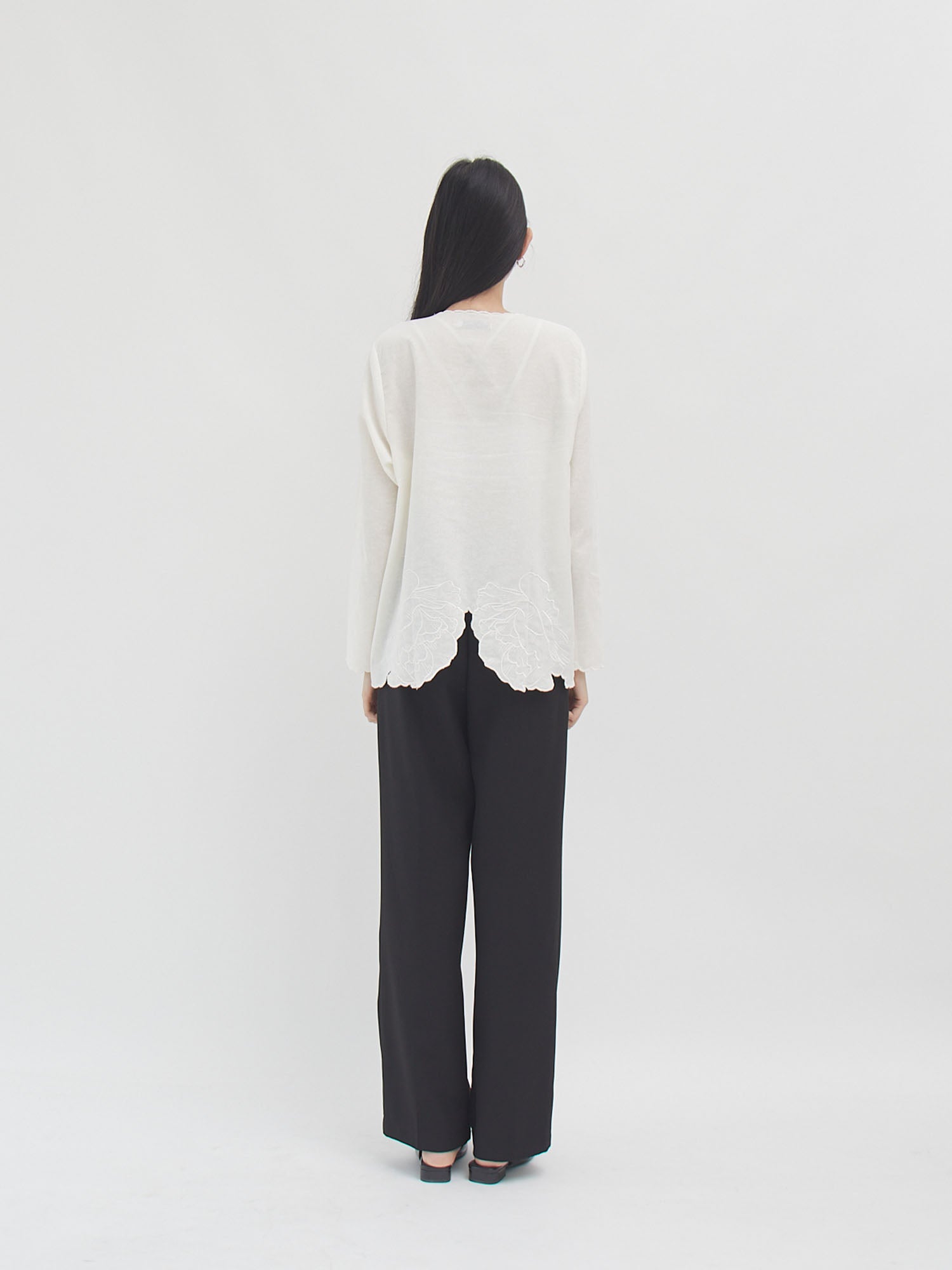 Peony Embroidery Shirt Jacket