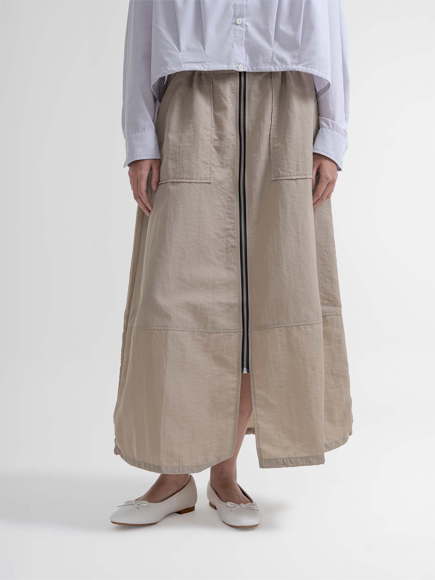 Rumoi Front Zip Cocoon Skirt