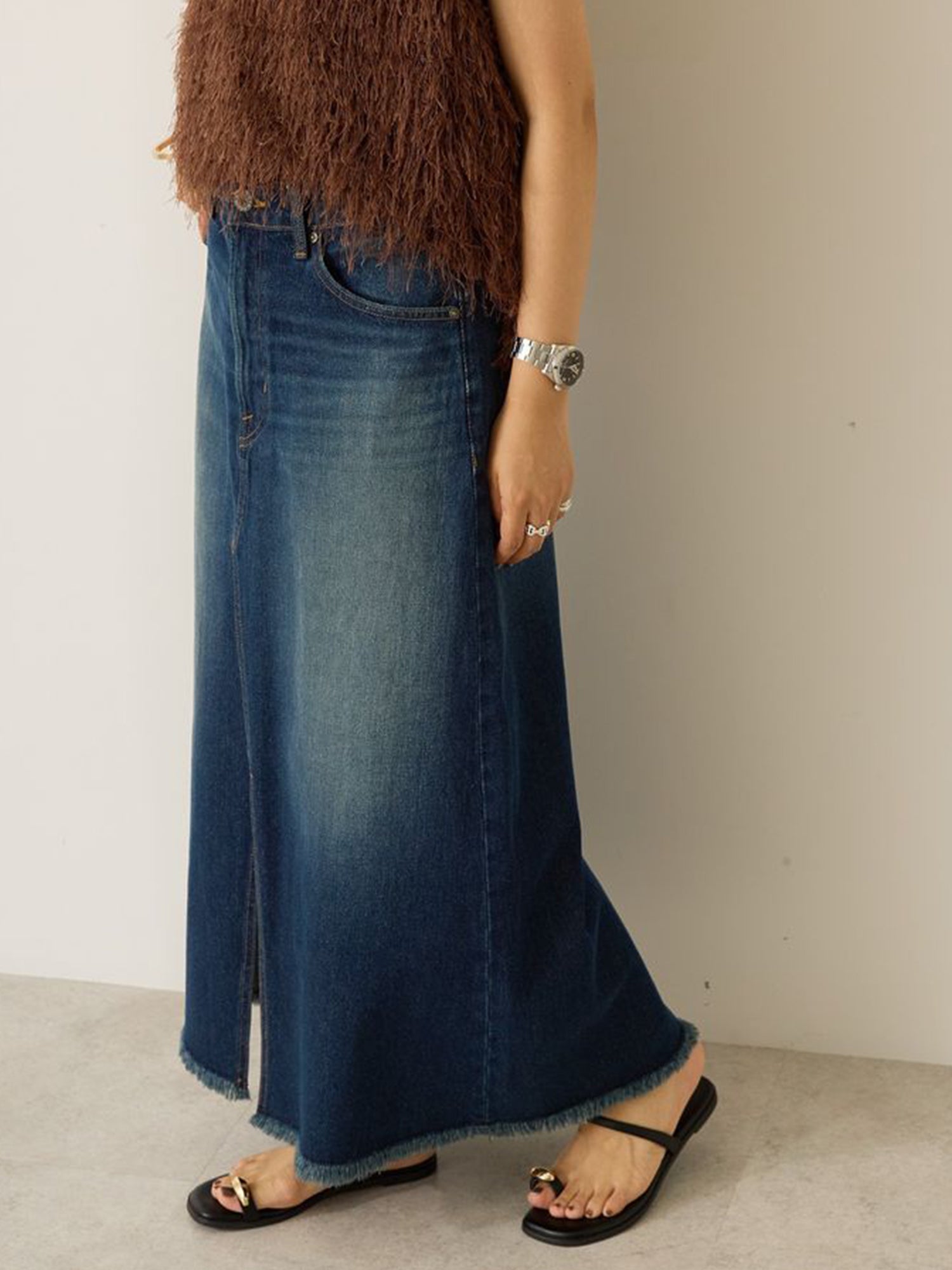 Mikasa Denim A-line Skirt