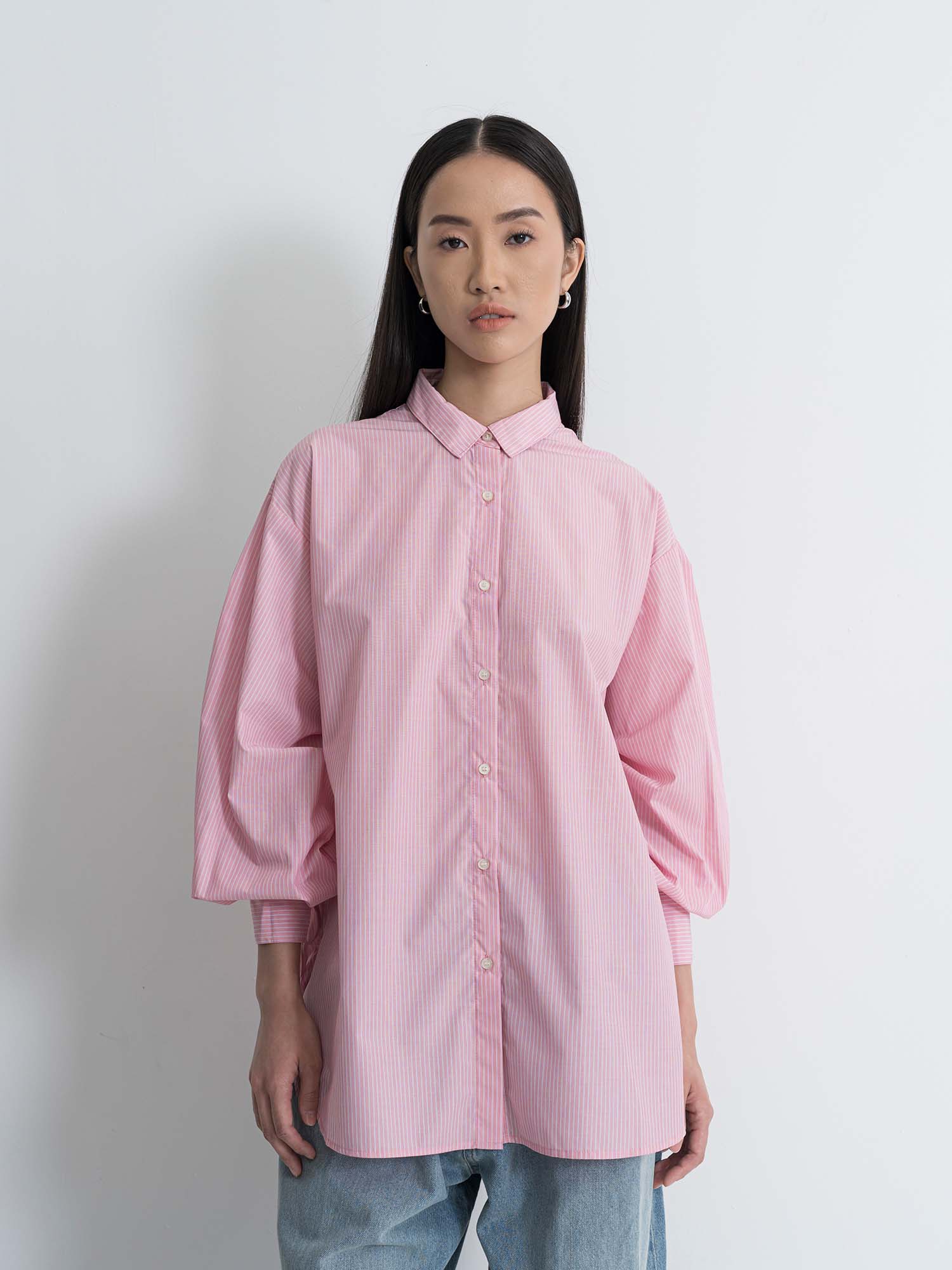 Akune Gathered Ribbon Shirt