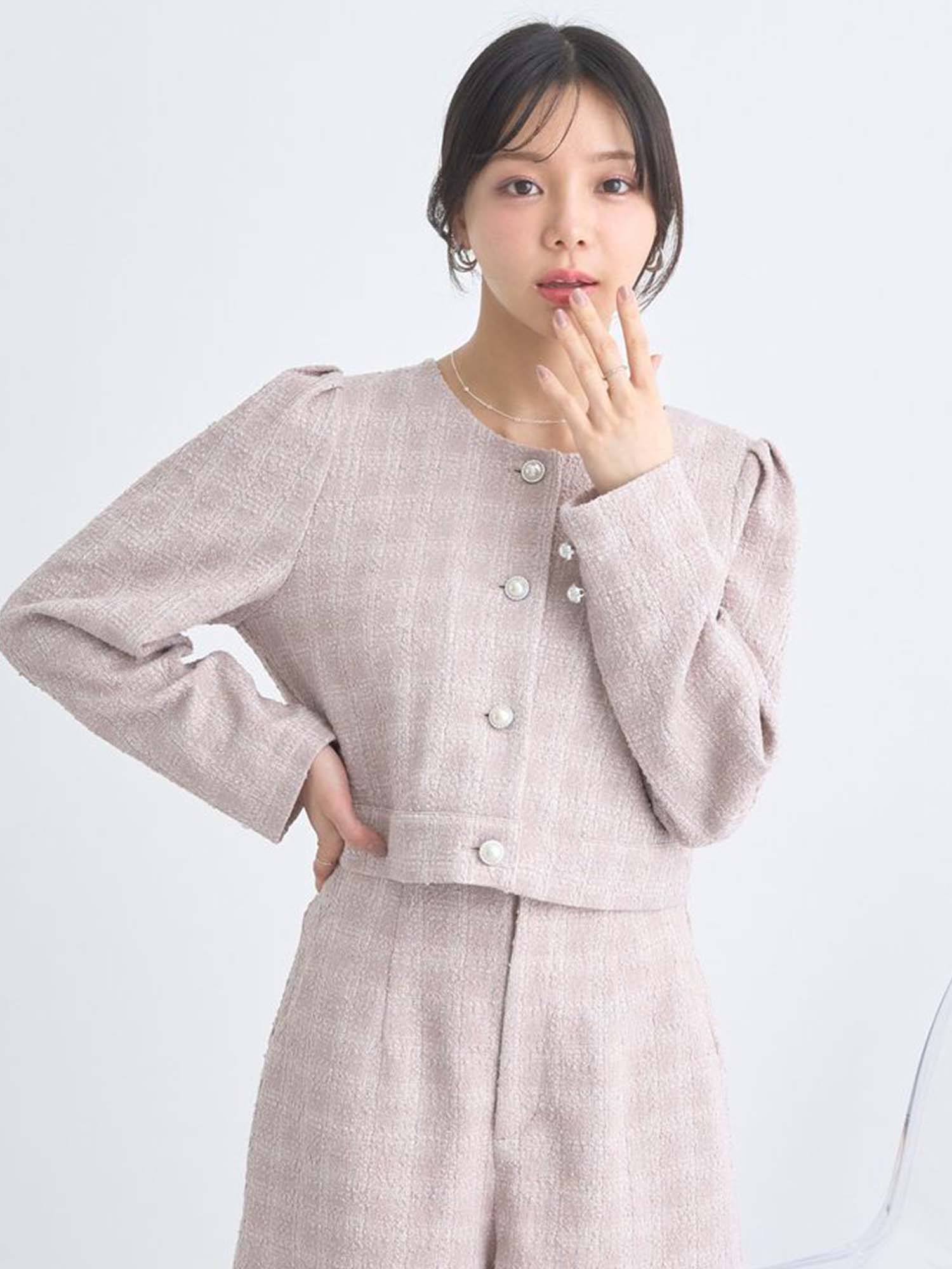 Eimi Cropped Tweed Jacket