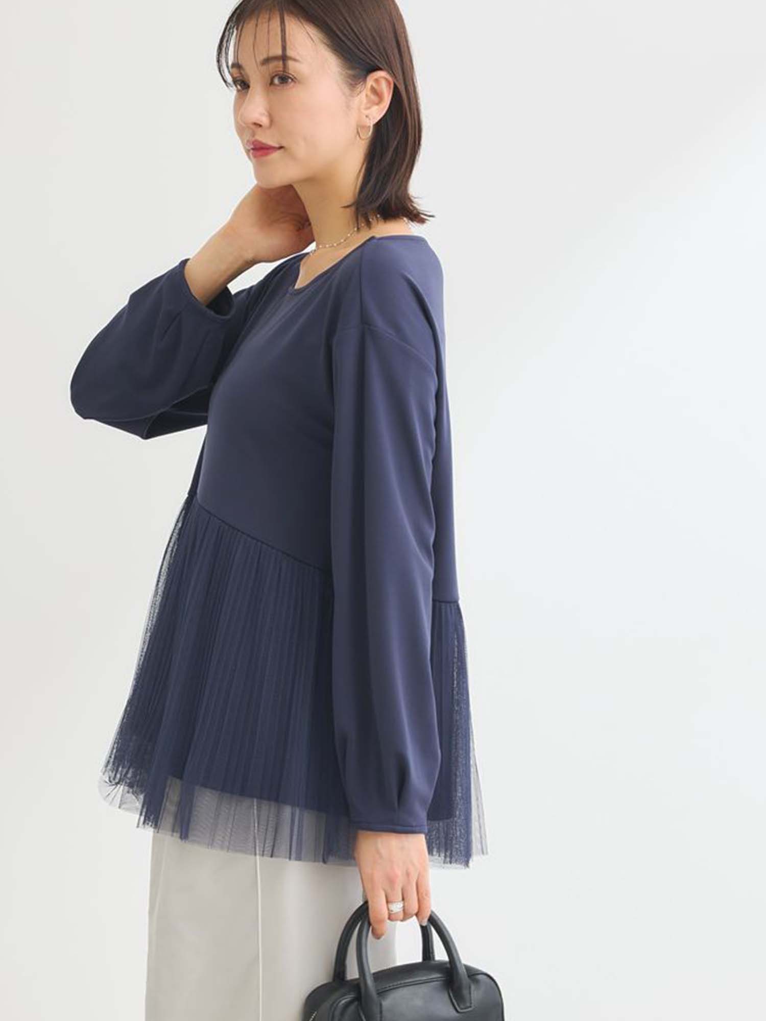 Furano Pleated Tulle Pullover
