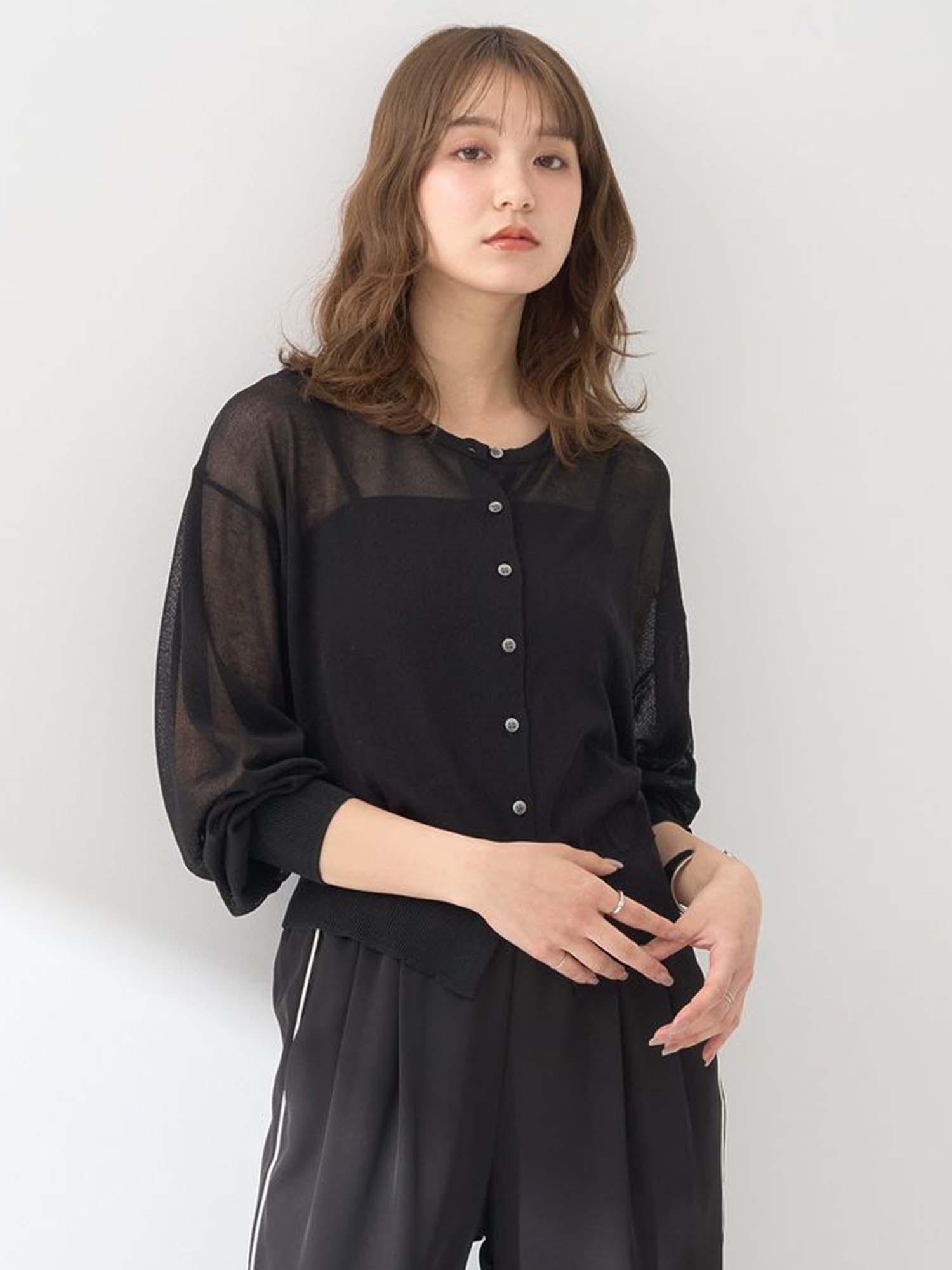Kuchinashi Sheer Knit Cardigan