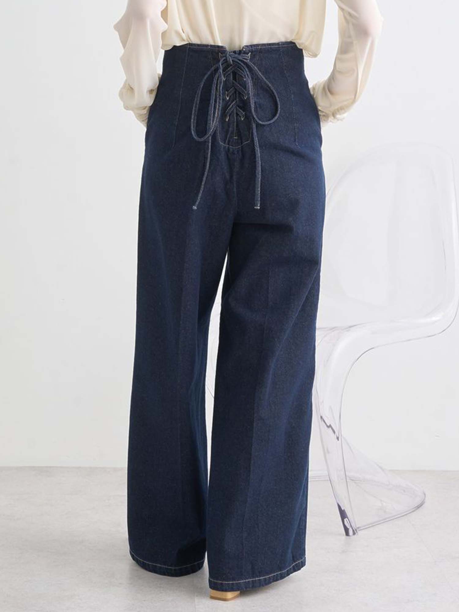 Namegata Lace Up Denim Pants