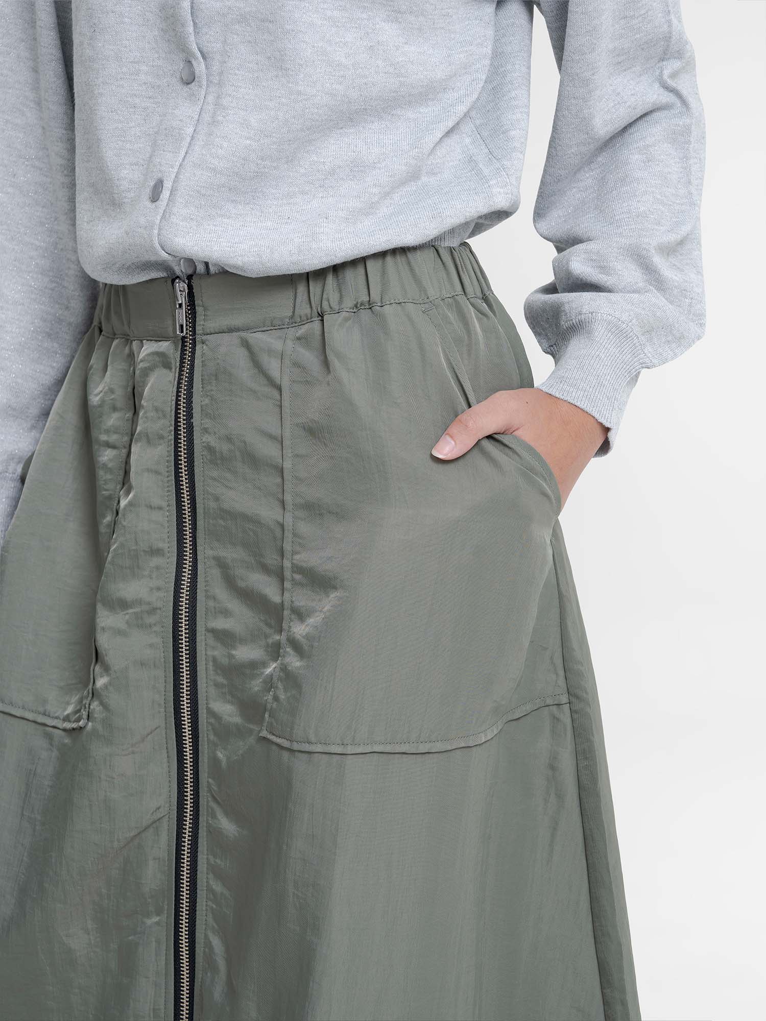 Rumoi Front Zip Cocoon Skirt