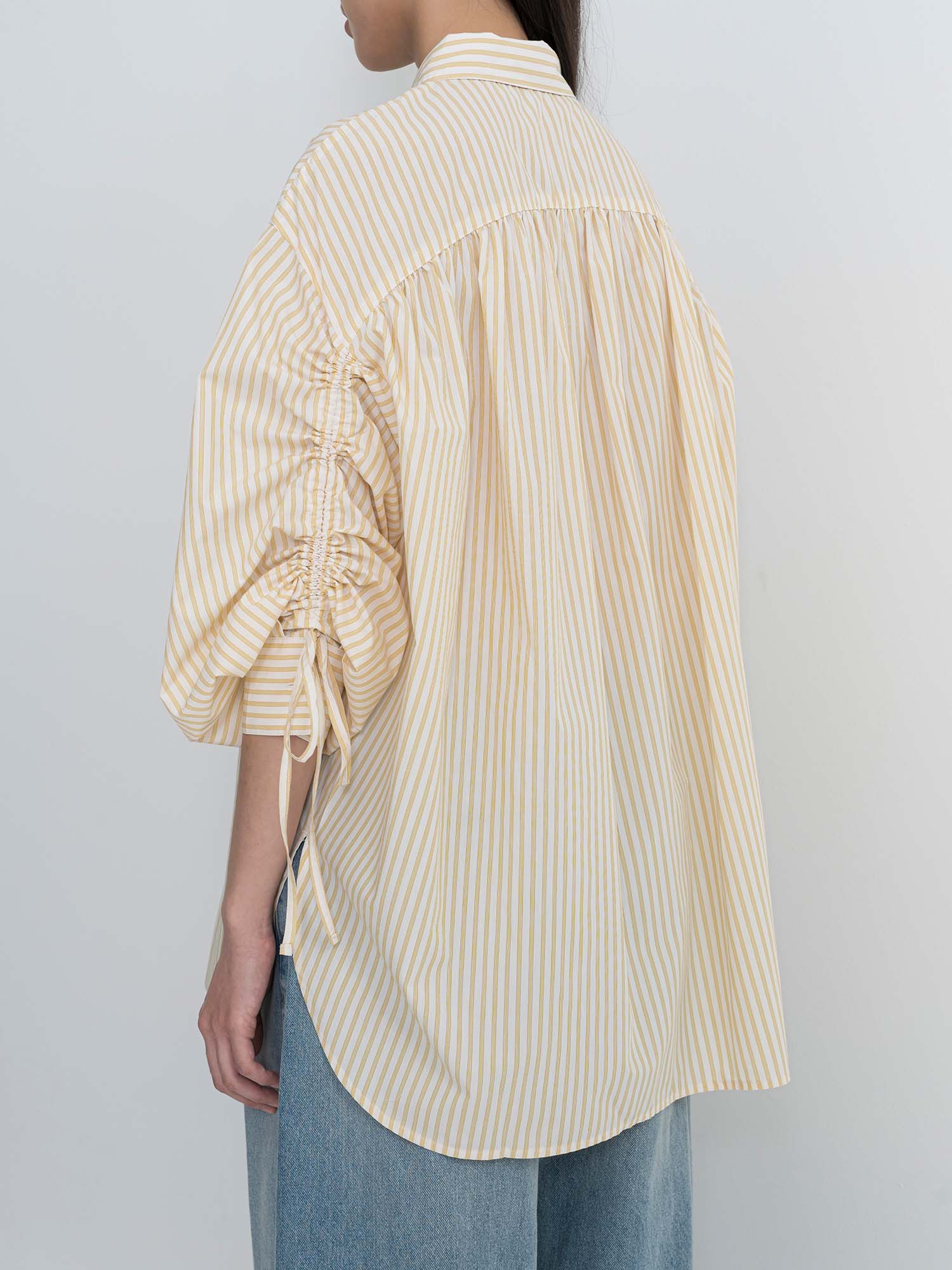 Akune Gathered Ribbon Shirt