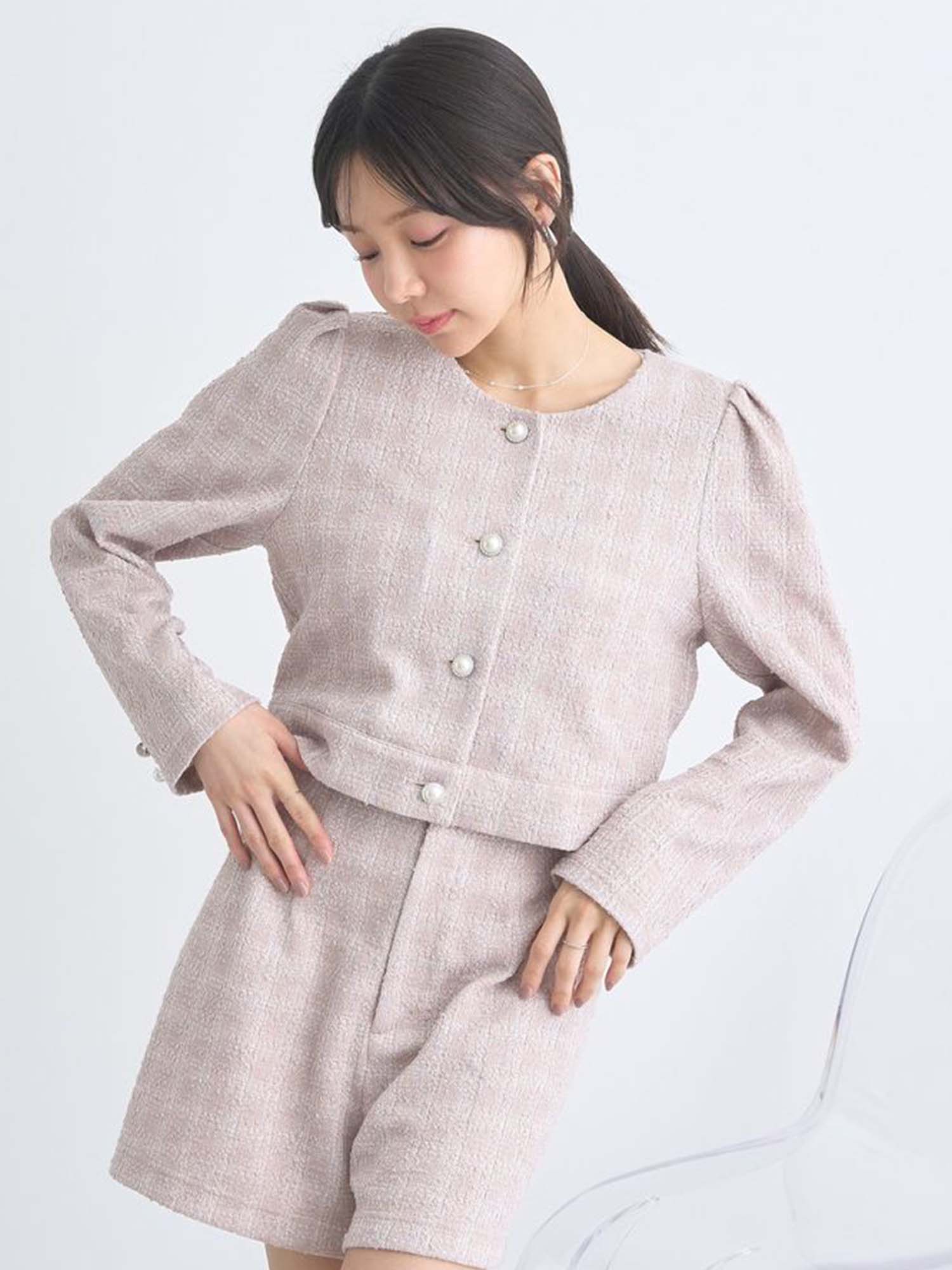 Eimi Cropped Tweed Jacket