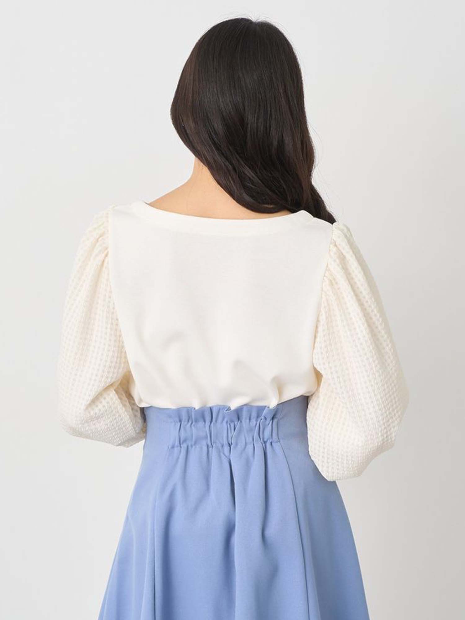 Naze Check Sleeve Blouse