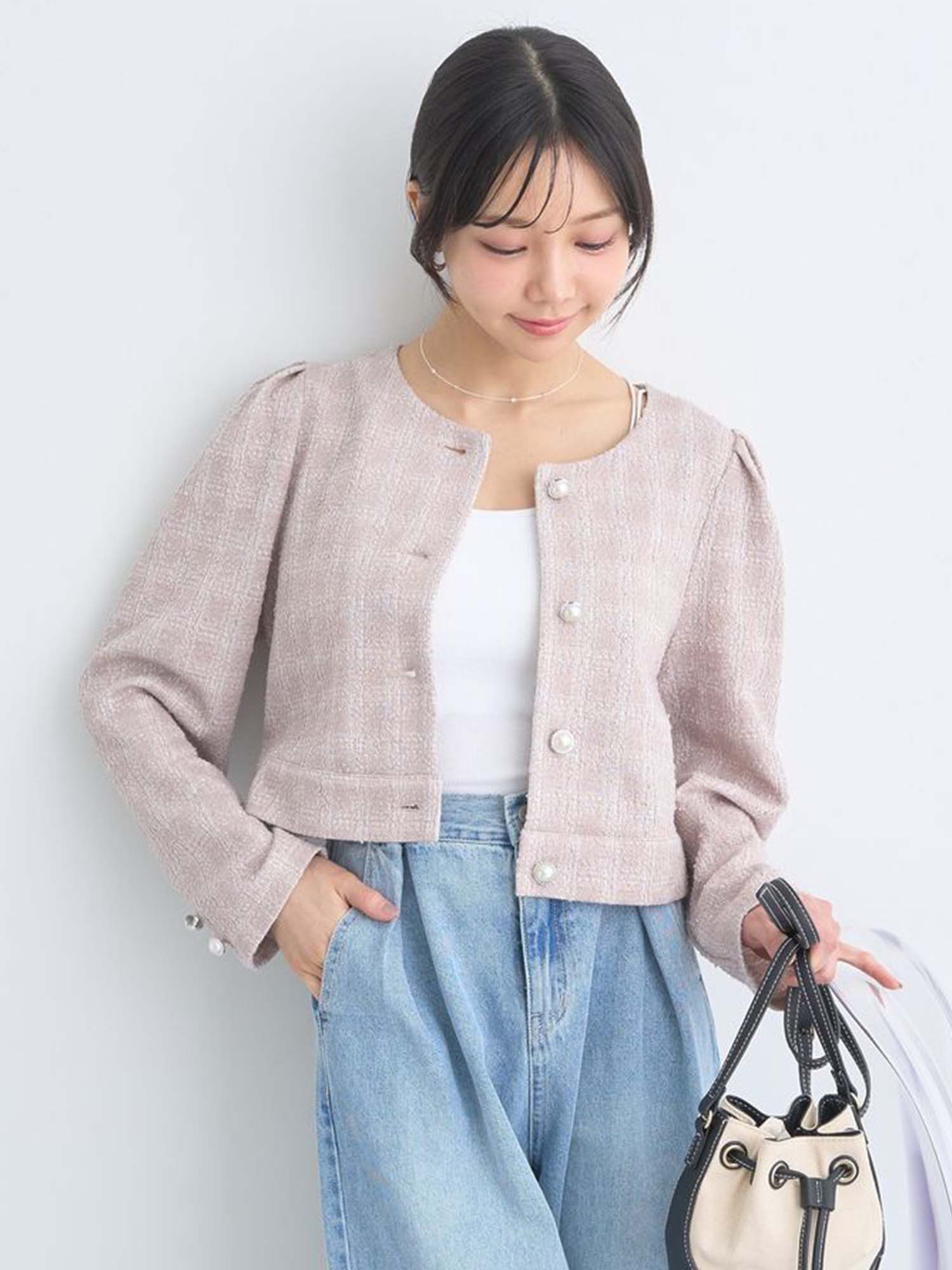 Eimi Cropped Tweed Jacket