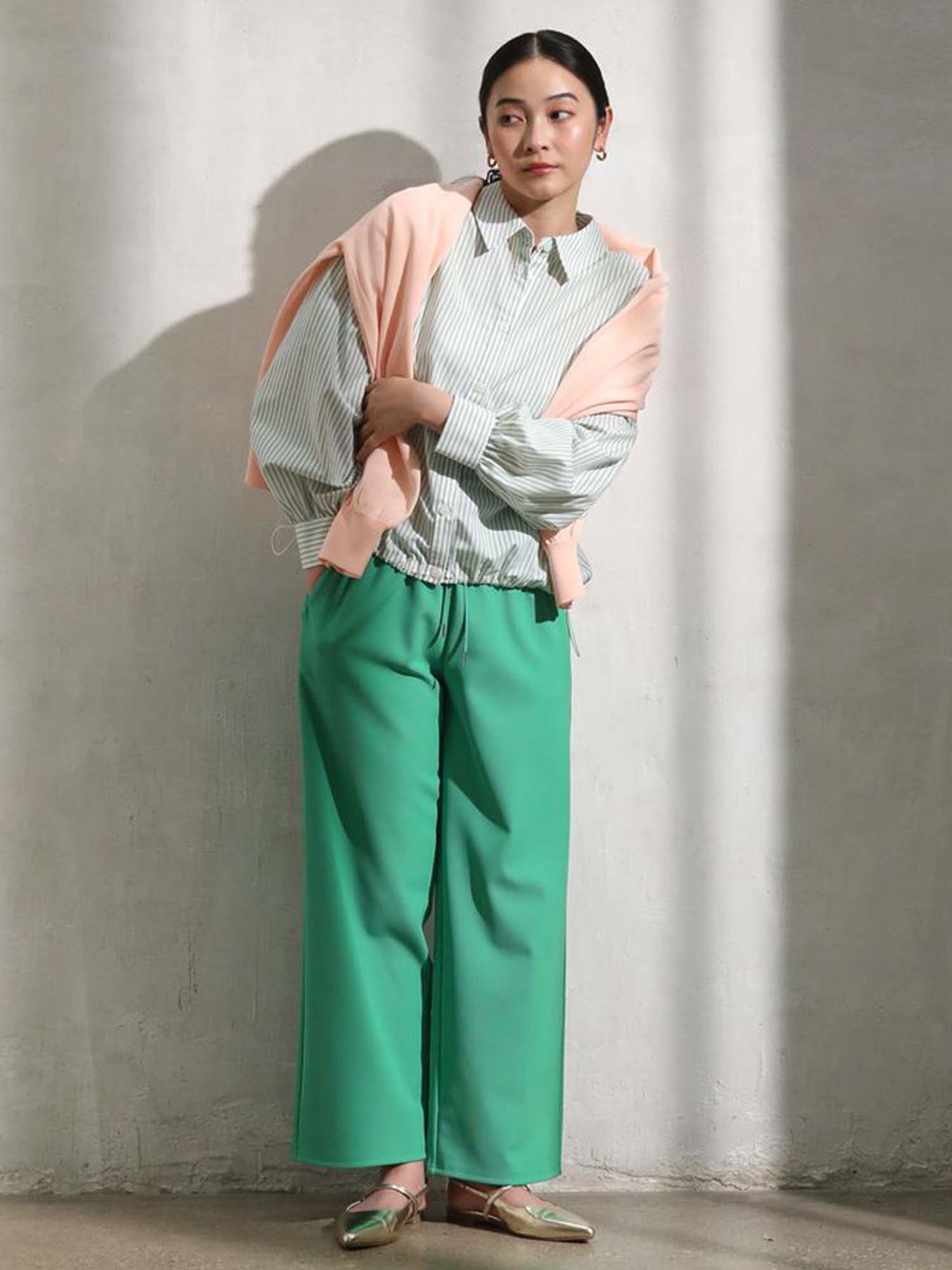 Mizunami Easy-care Drawstring Shirt