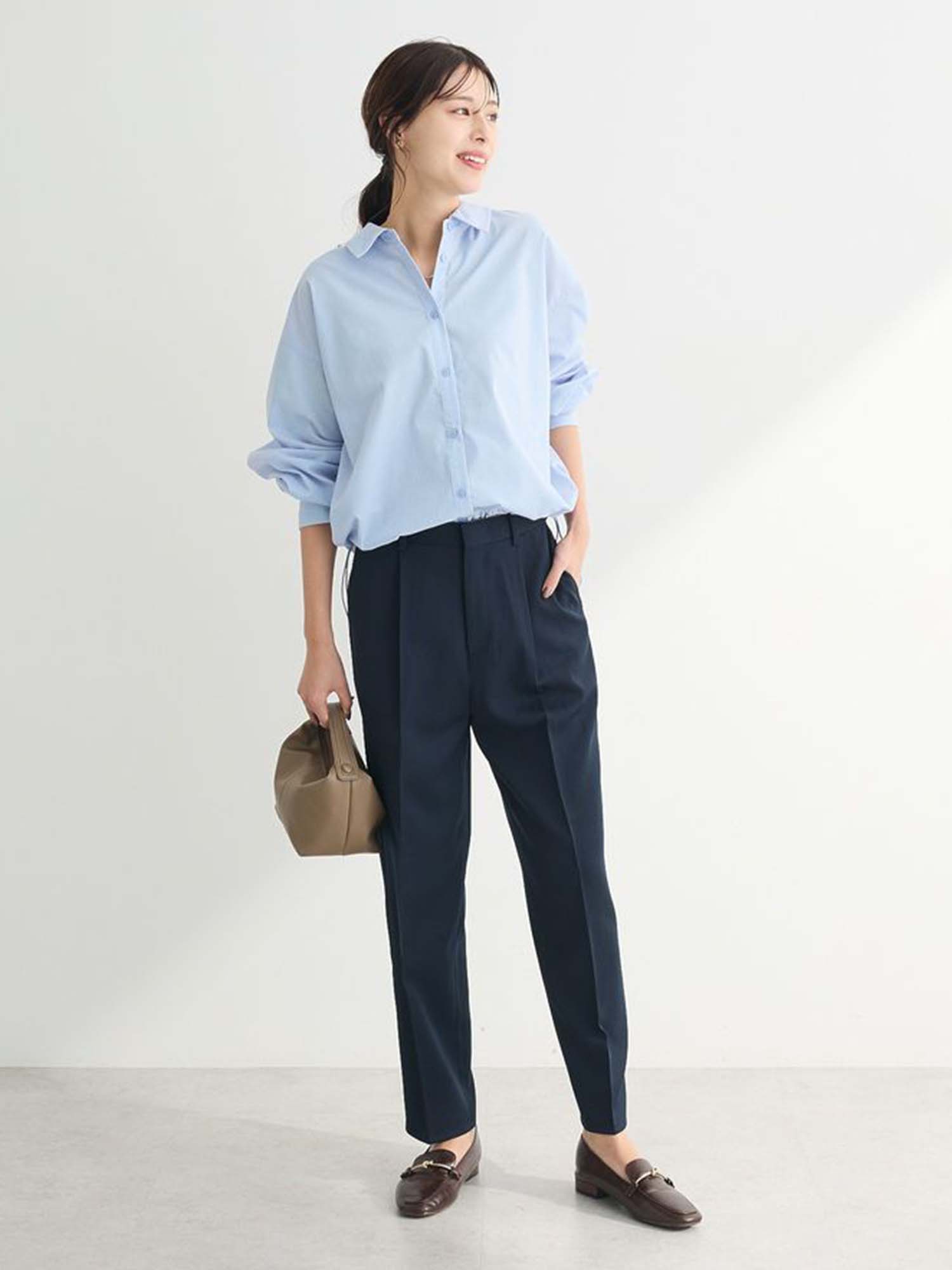 Mizunami Easy-care Drawstring Shirt