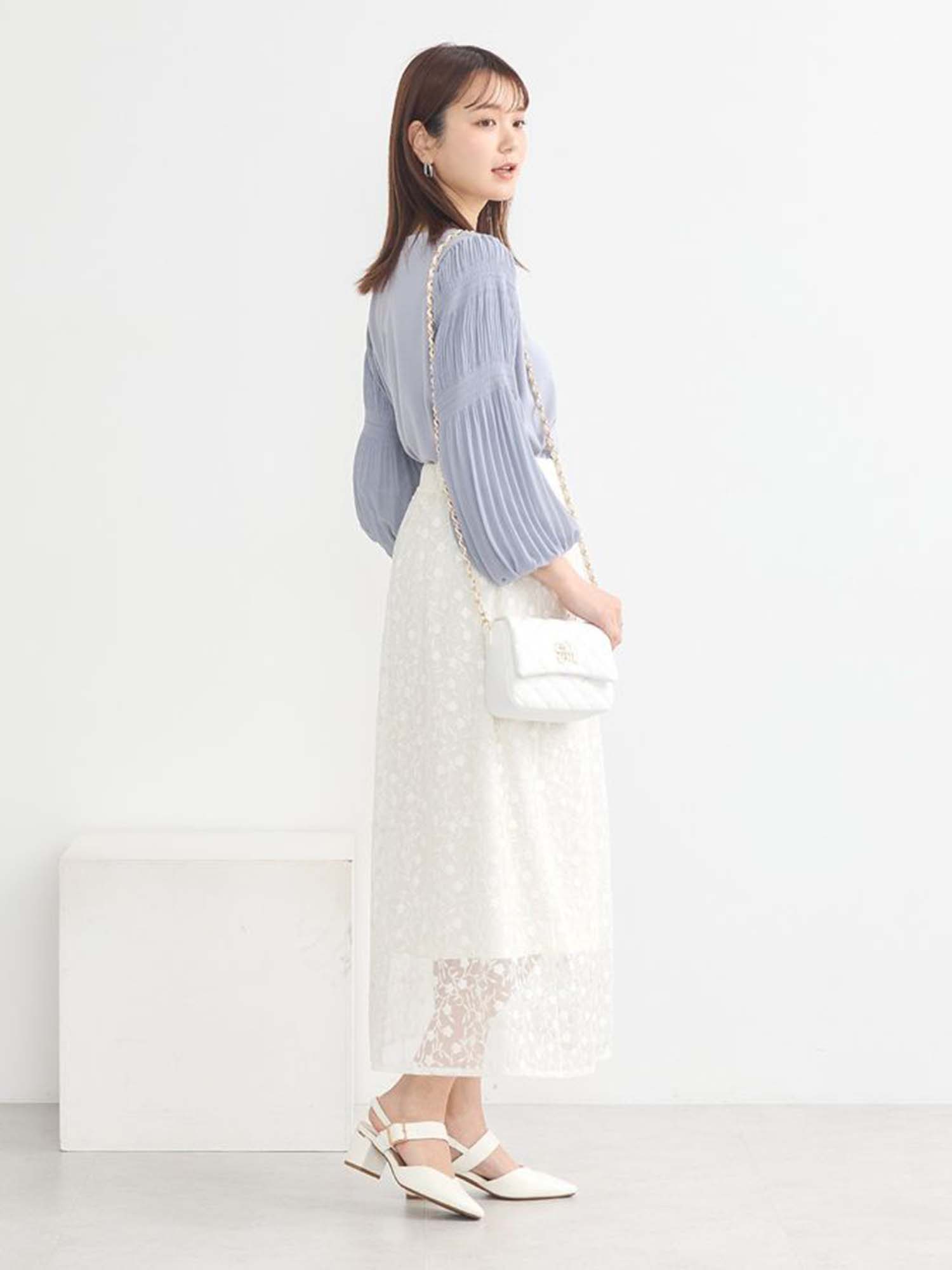 Moji Pleated Sleeve Blouse