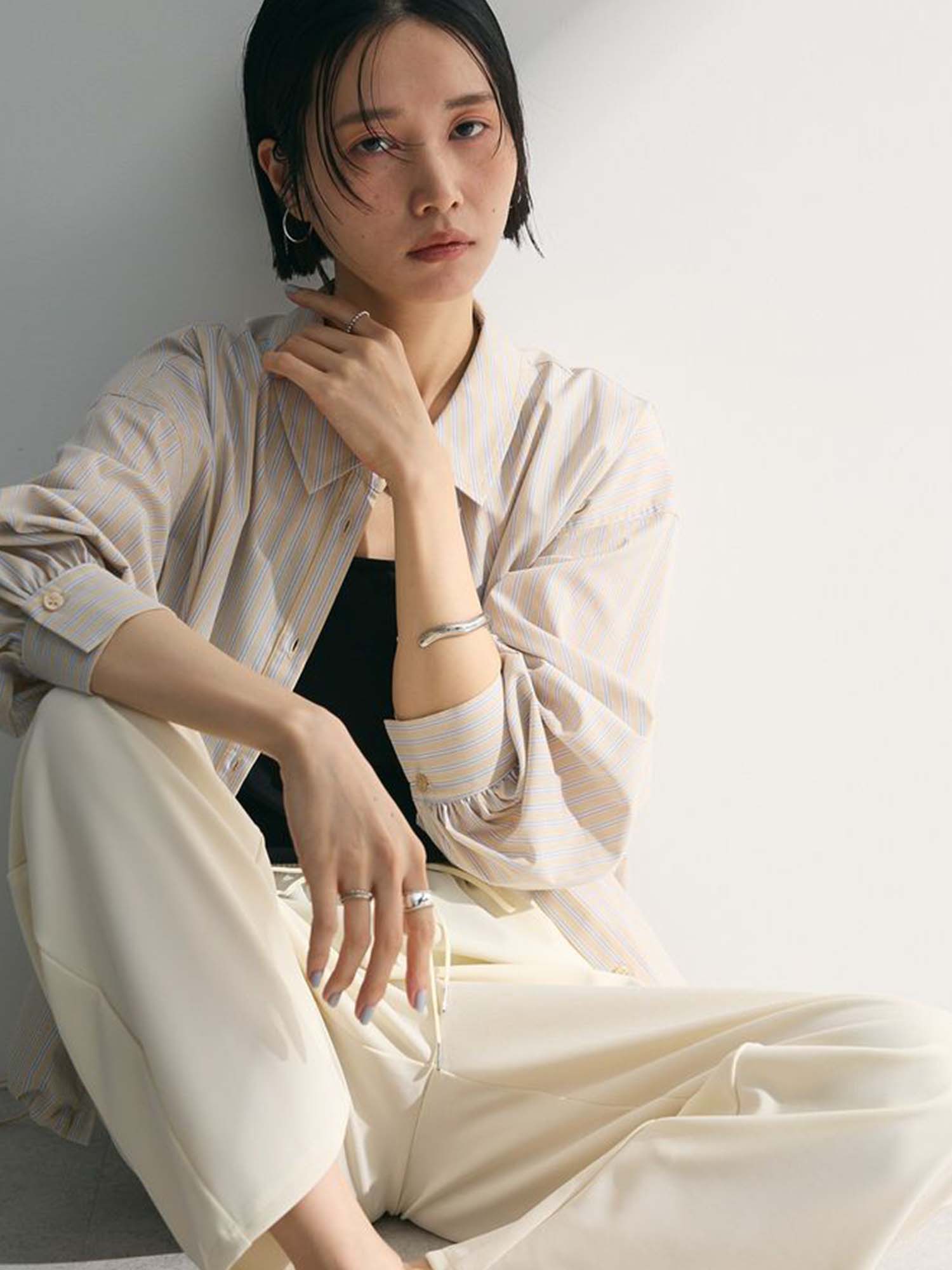 Mizunami Easy-care Drawstring Shirt