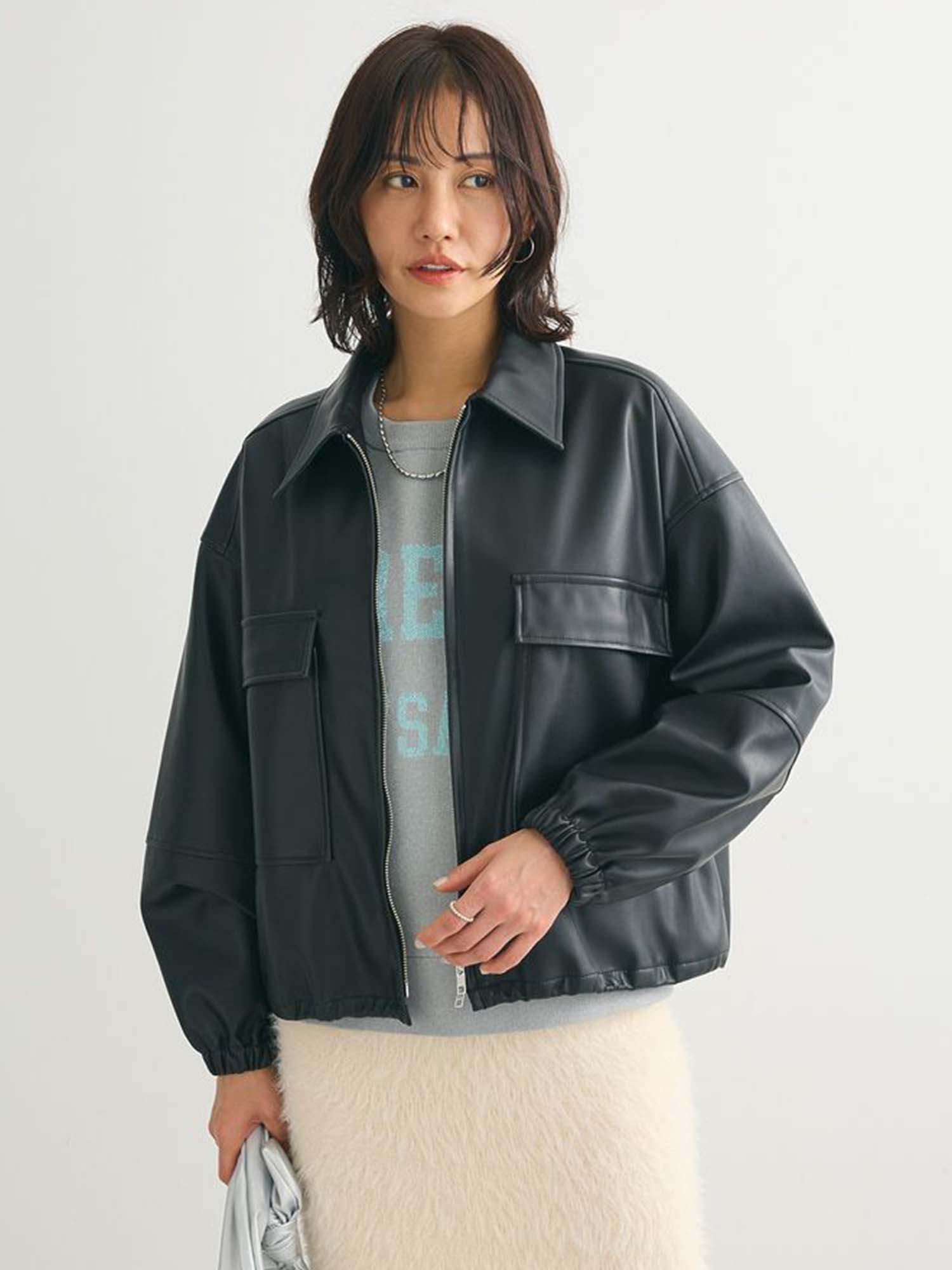 Ryuga Faux Leather Jacket