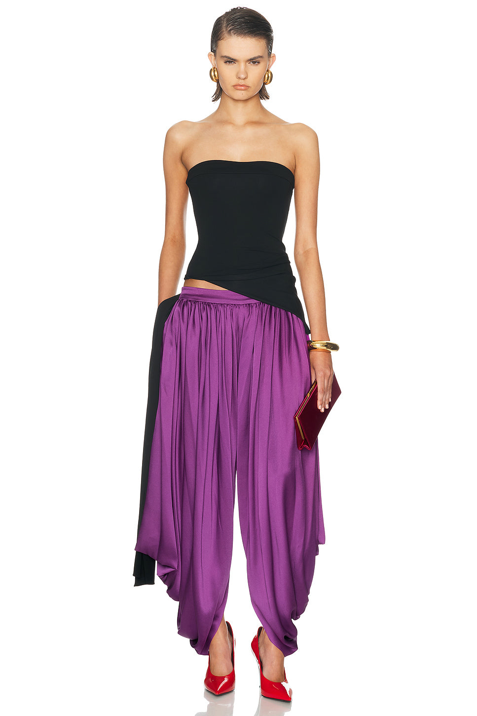 Bustier Jersey Wrap Top
